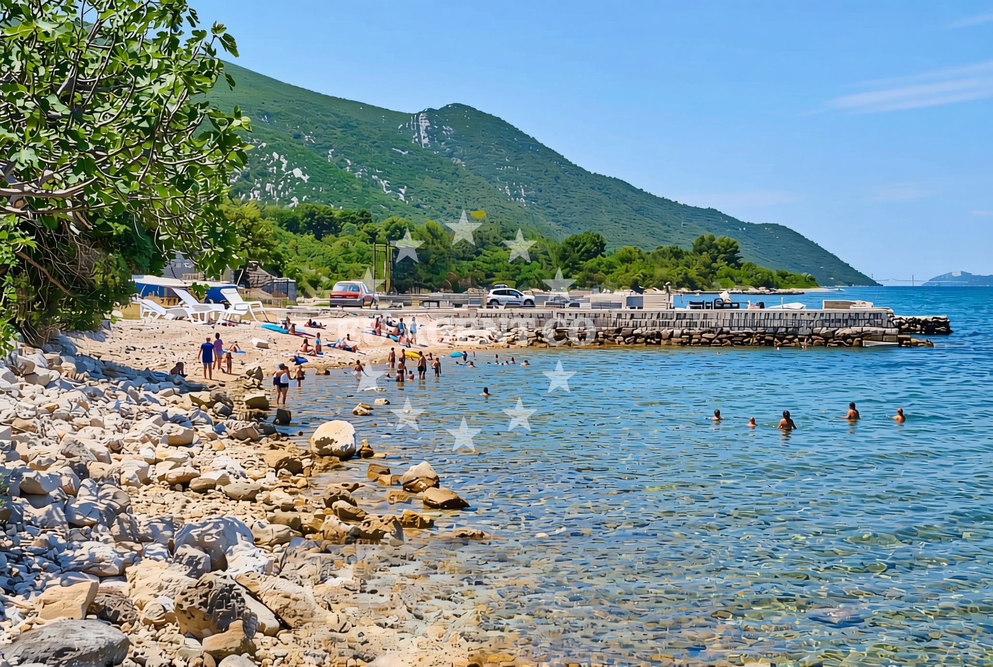 Overview of Duba Stonska istok, Duba Stonska Beach in Duba Stonska istok