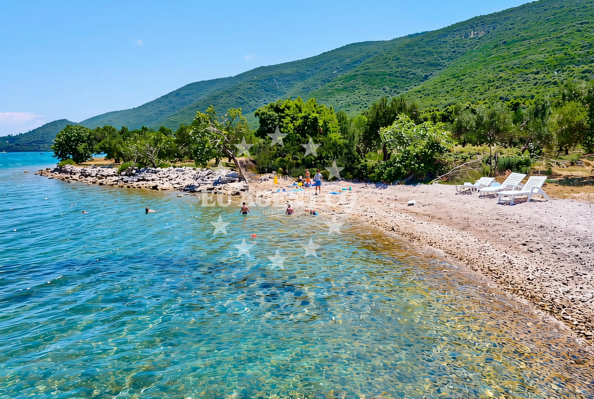 Beach facilities and surroundings at Duba Stonska istok, Duba Stonska Beach in Duba Stonska istok