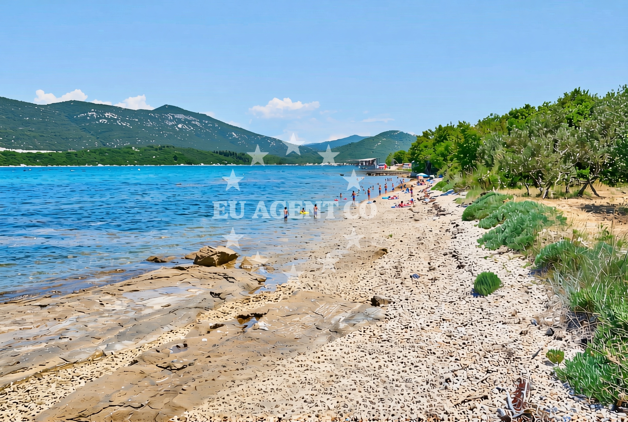 Beach facilities and surroundings at Duba Stonska zapad, Duba Stonska Beach in Duba Stonska zapad