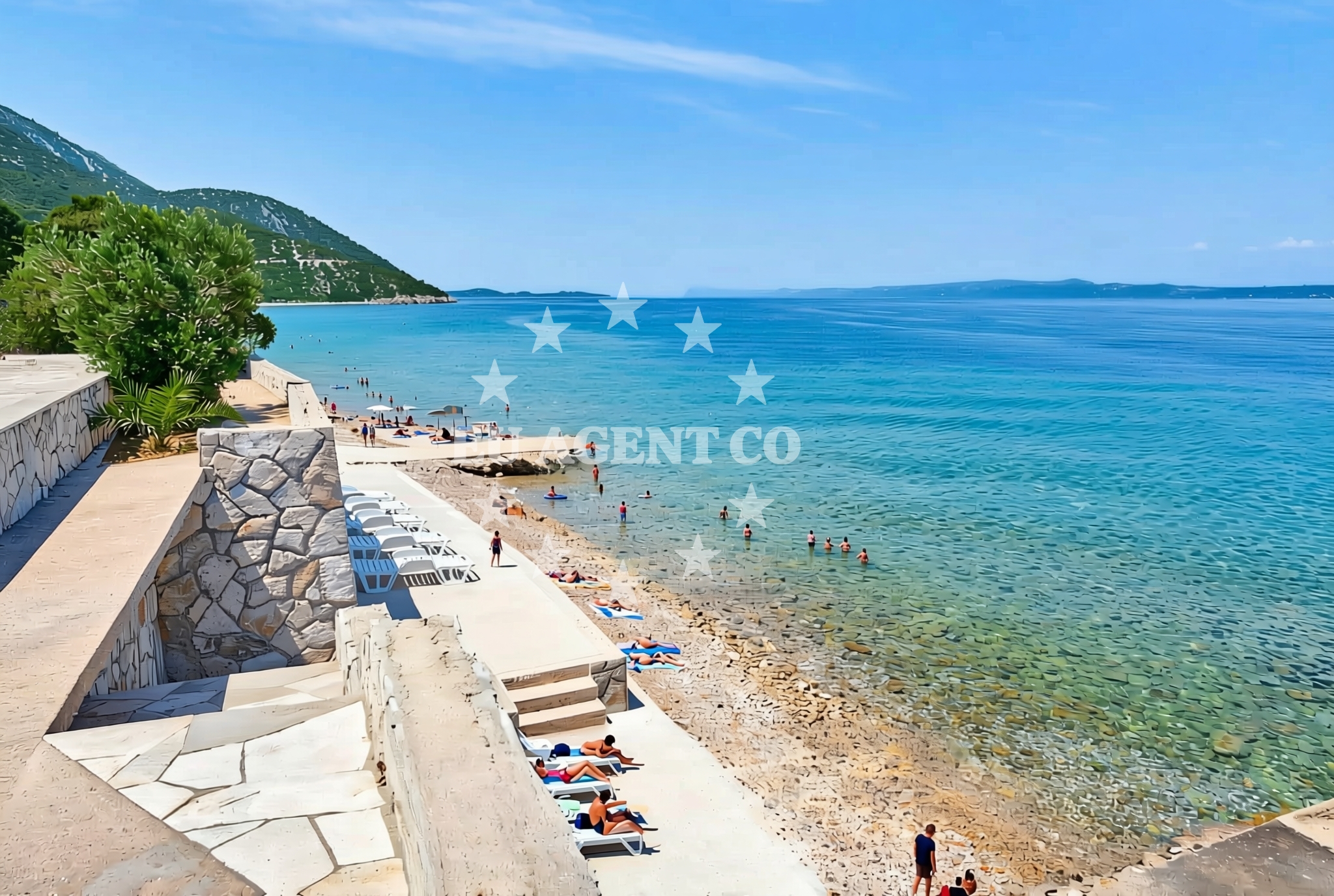 Overview of Duba zapad, Duba Pelješka Beach in Duba zapad