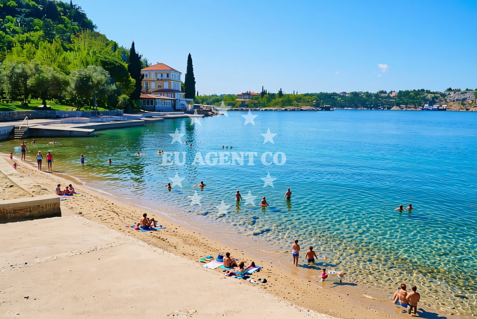 Additional view of Dubec beach in Poklončić 22, Omišalj