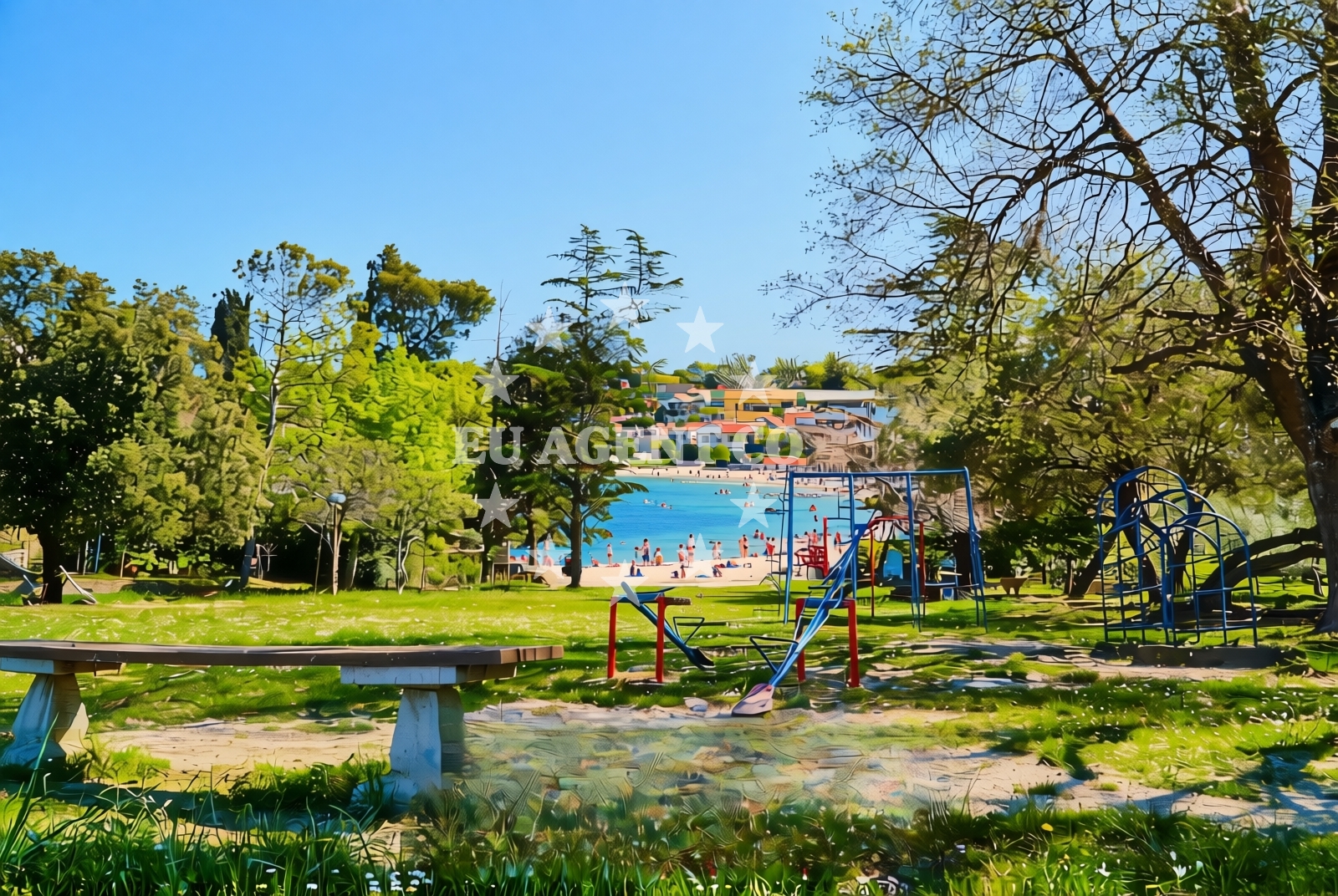 Additional view of Dubec beach in Poklončić 22, Omišalj
