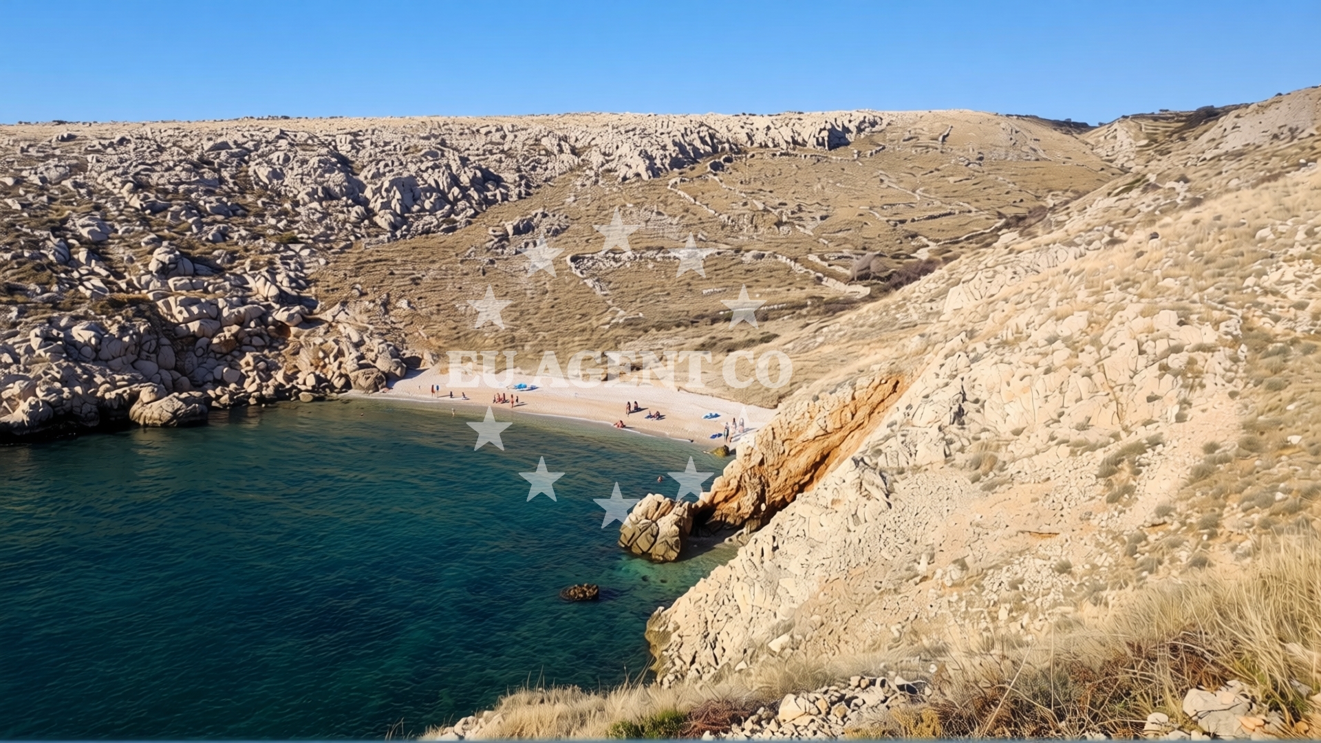 Beach facilities and surroundings at Dubna beach in Kricin 5c, Baška