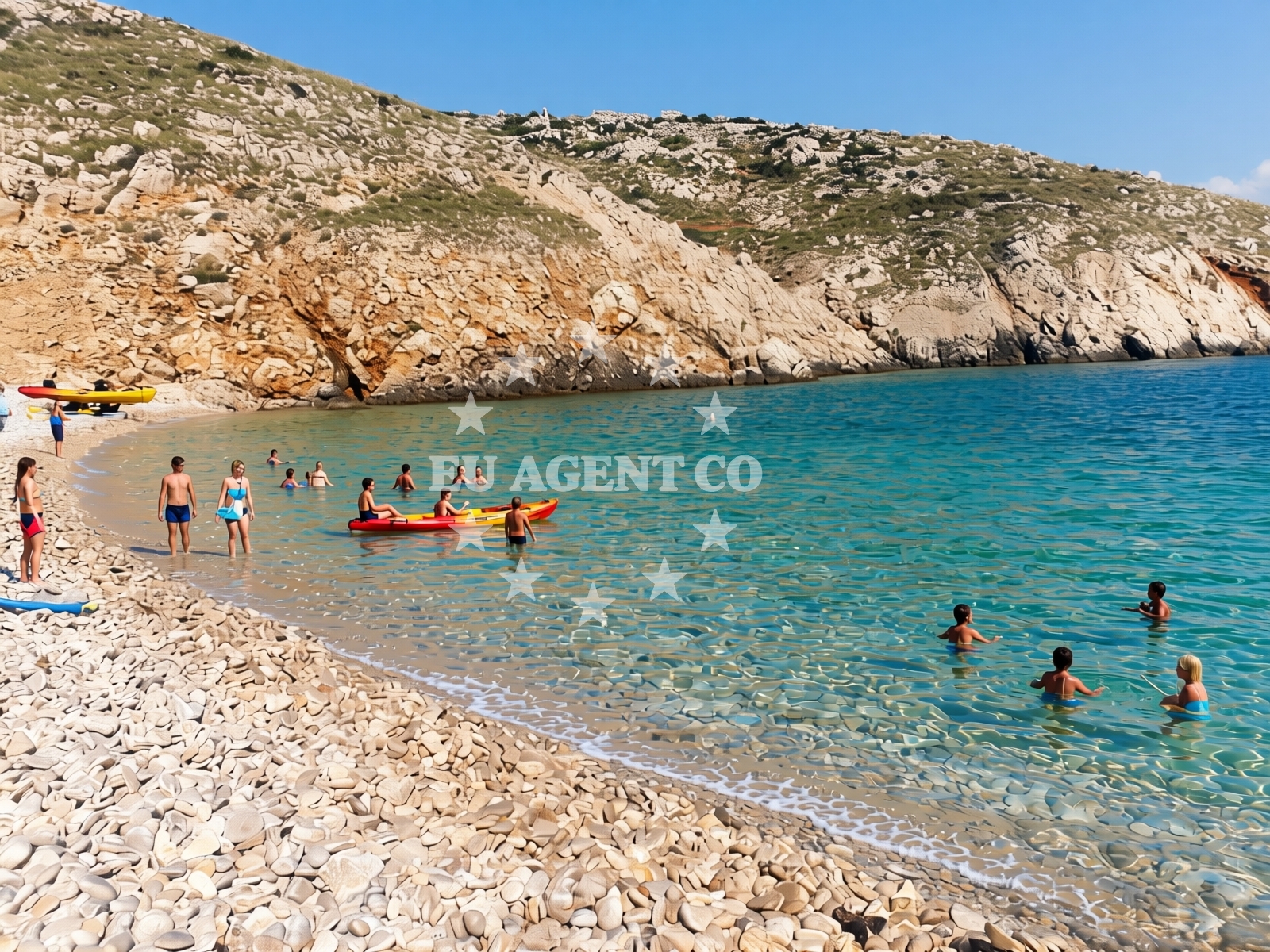 Additional view of Dubna beach in Kricin 5c, Baška