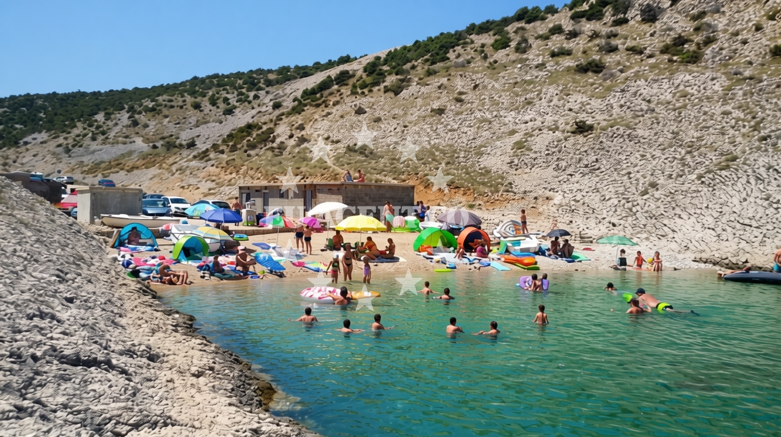 Beach facilities and surroundings at Duboka Draga in Put Kuknice 8, Vrsi