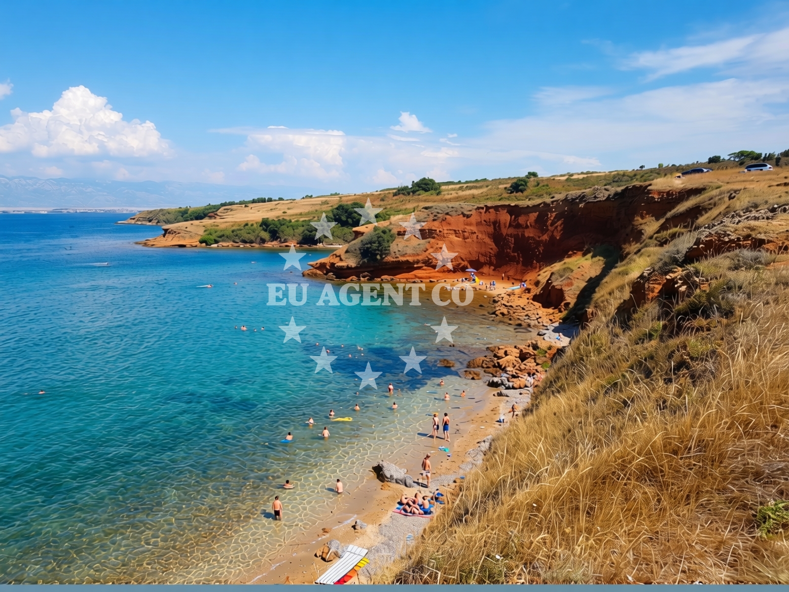 Shoreline and swimming area at Duboka Draga Beach in Ulica Radnjača I, Vir