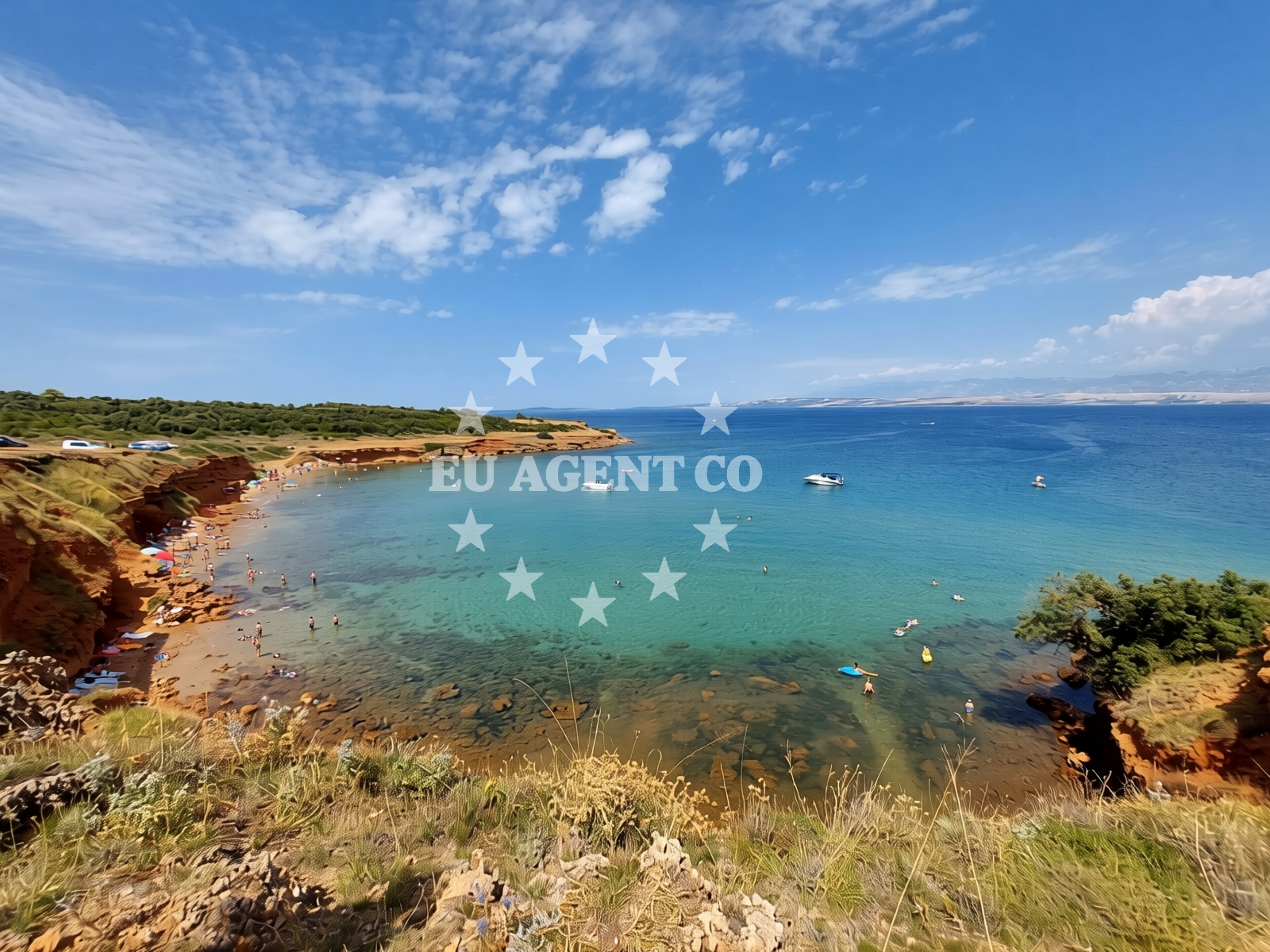 Sea and coastal view of Duboka Draga Beach in Ulica Radnjača I, Vir