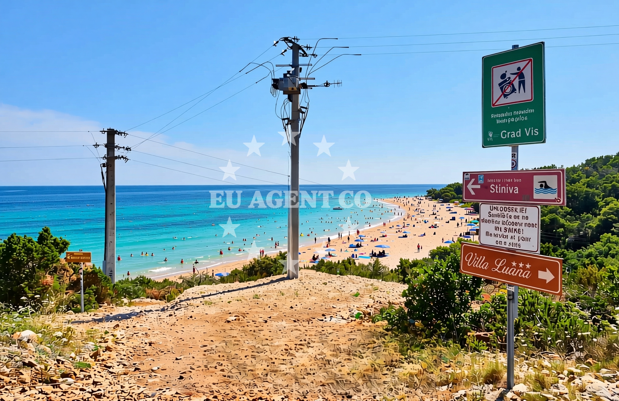 Shoreline and swimming area at Duboka (Komiža) (Vis): beaches and coves in Duboka (Komiža) (Vis)
