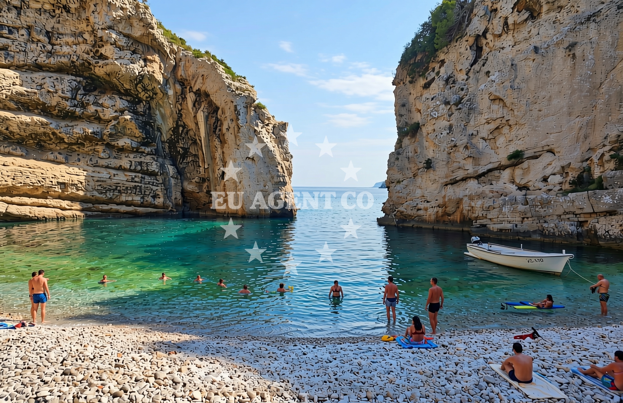 Sea and coastal view of Duboka (Komiža) (Vis): beaches and coves in Duboka (Komiža) (Vis)