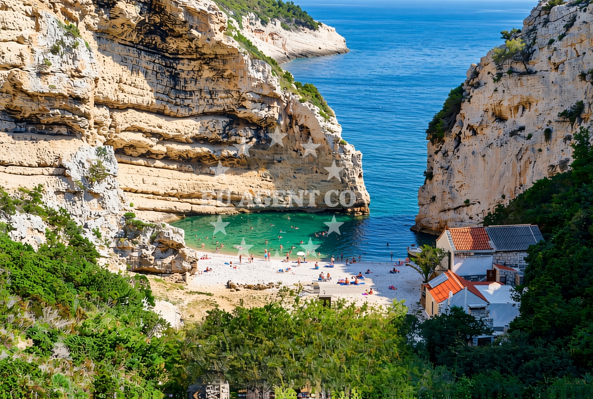 Additional view of Duboka (Komiža) (Vis): beaches and coves in Duboka (Komiža) (Vis)