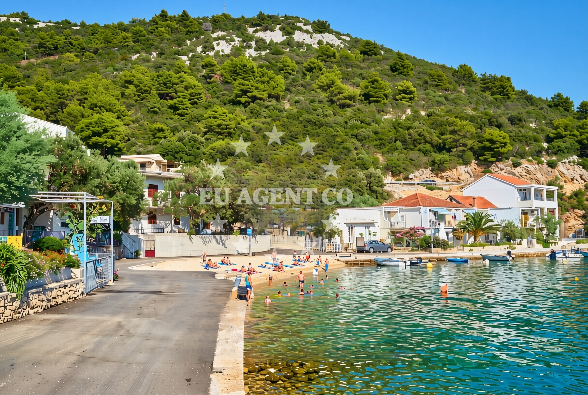 Sea and coastal view of Duboka sredina, Duboka (Slivno) Beach in Duboka sredina
