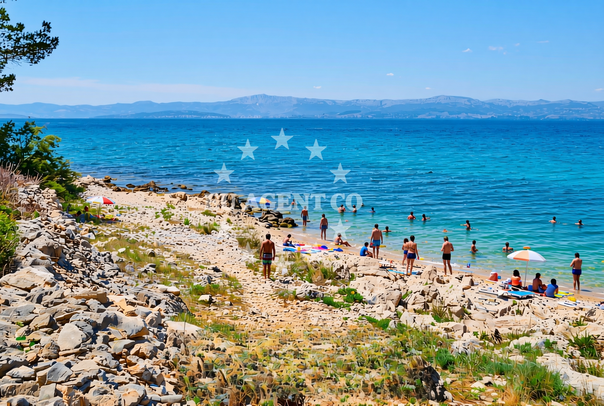 Shoreline and swimming area at Duboka, Sutivan (Brač) Beach in Duboka
