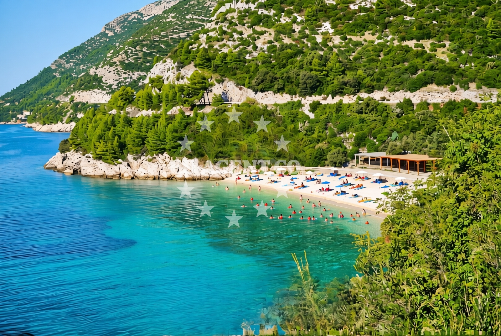 Shoreline and swimming area at Dubravica (Dubrovnik): beaches and coves (1) in Dubravica (Dubrovnik)
