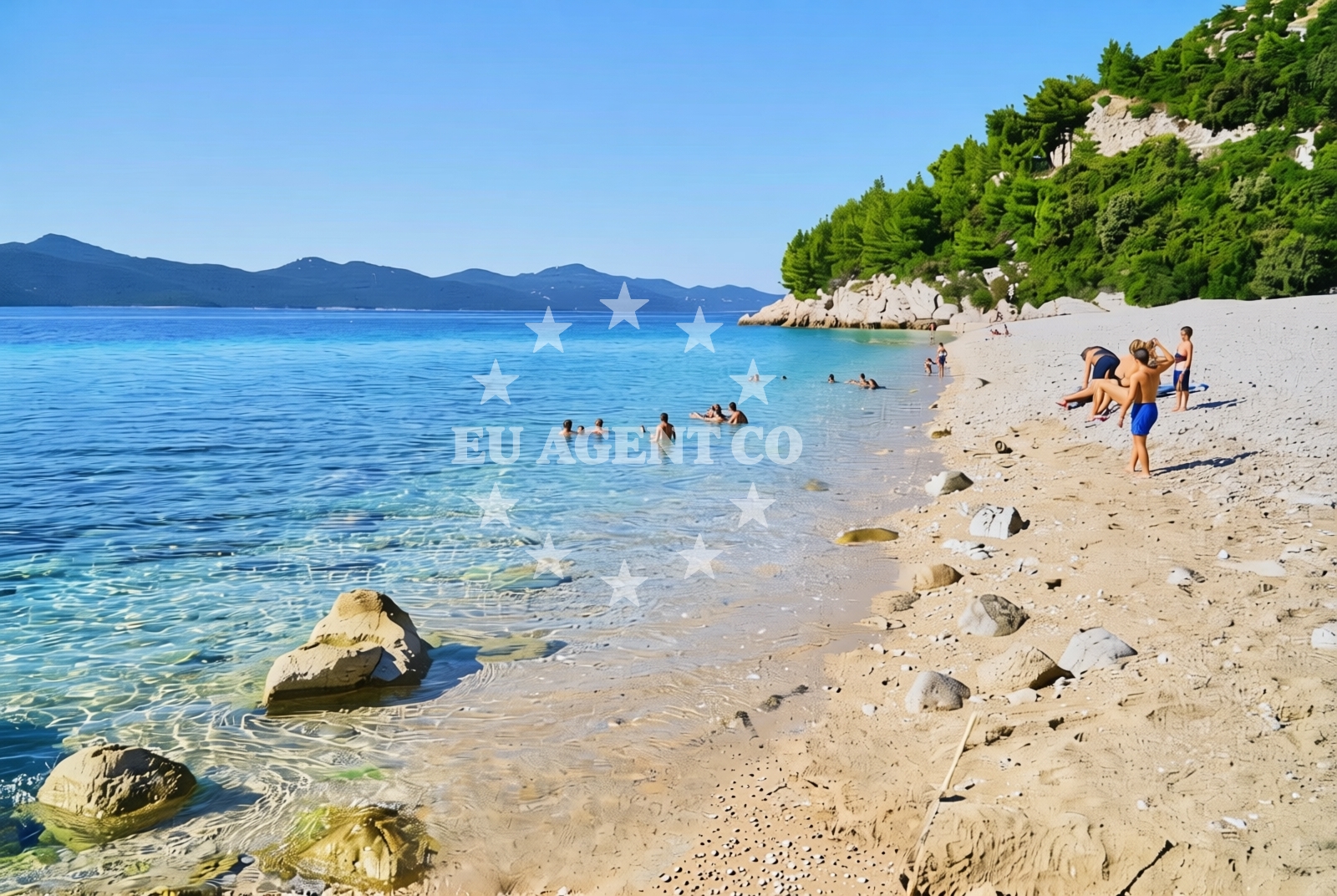 Beach facilities and surroundings at Dubravica (Dubrovnik): beaches and coves (1) in Dubravica (Dubrovnik)