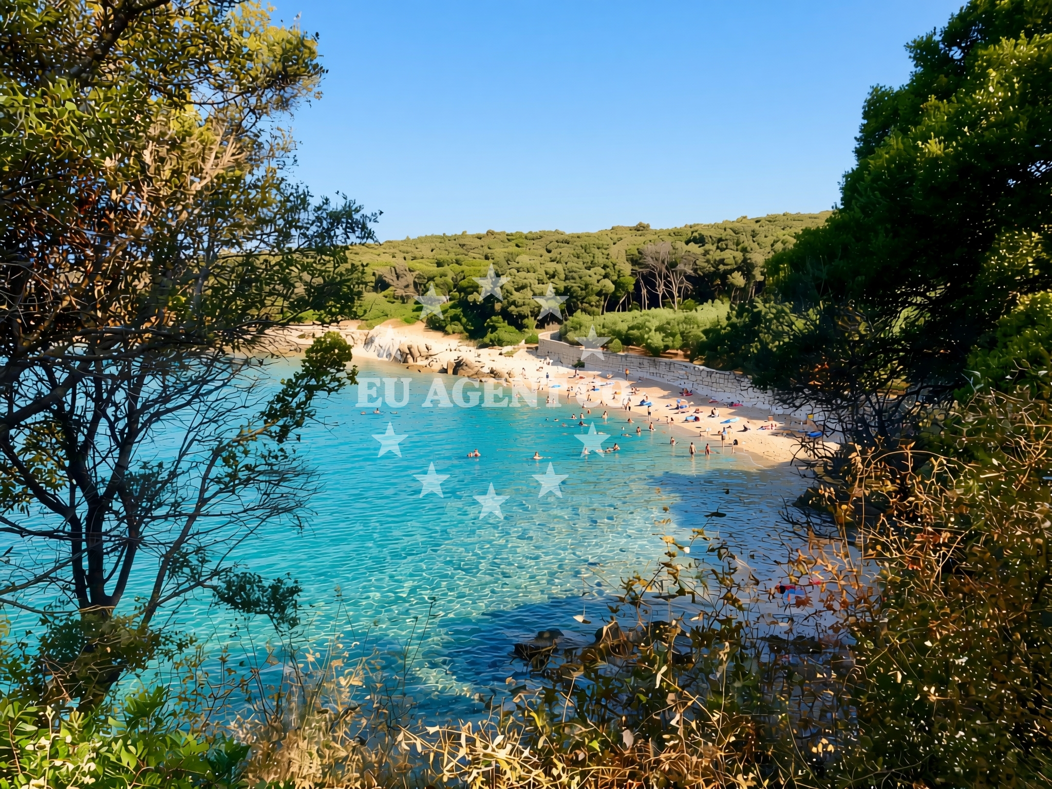 Overview of Dudici beach in Gager 239A, Jakišnica