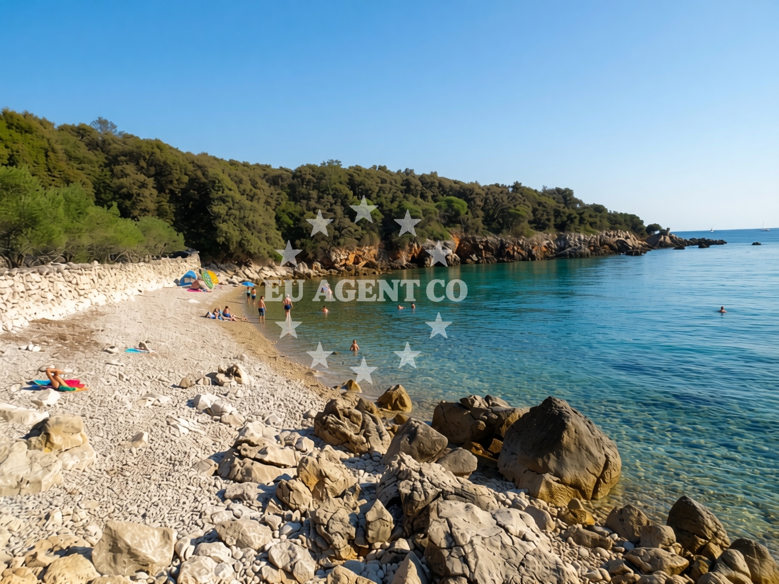 Sea and coastal view of Dudici beach in Gager 239A, Jakišnica