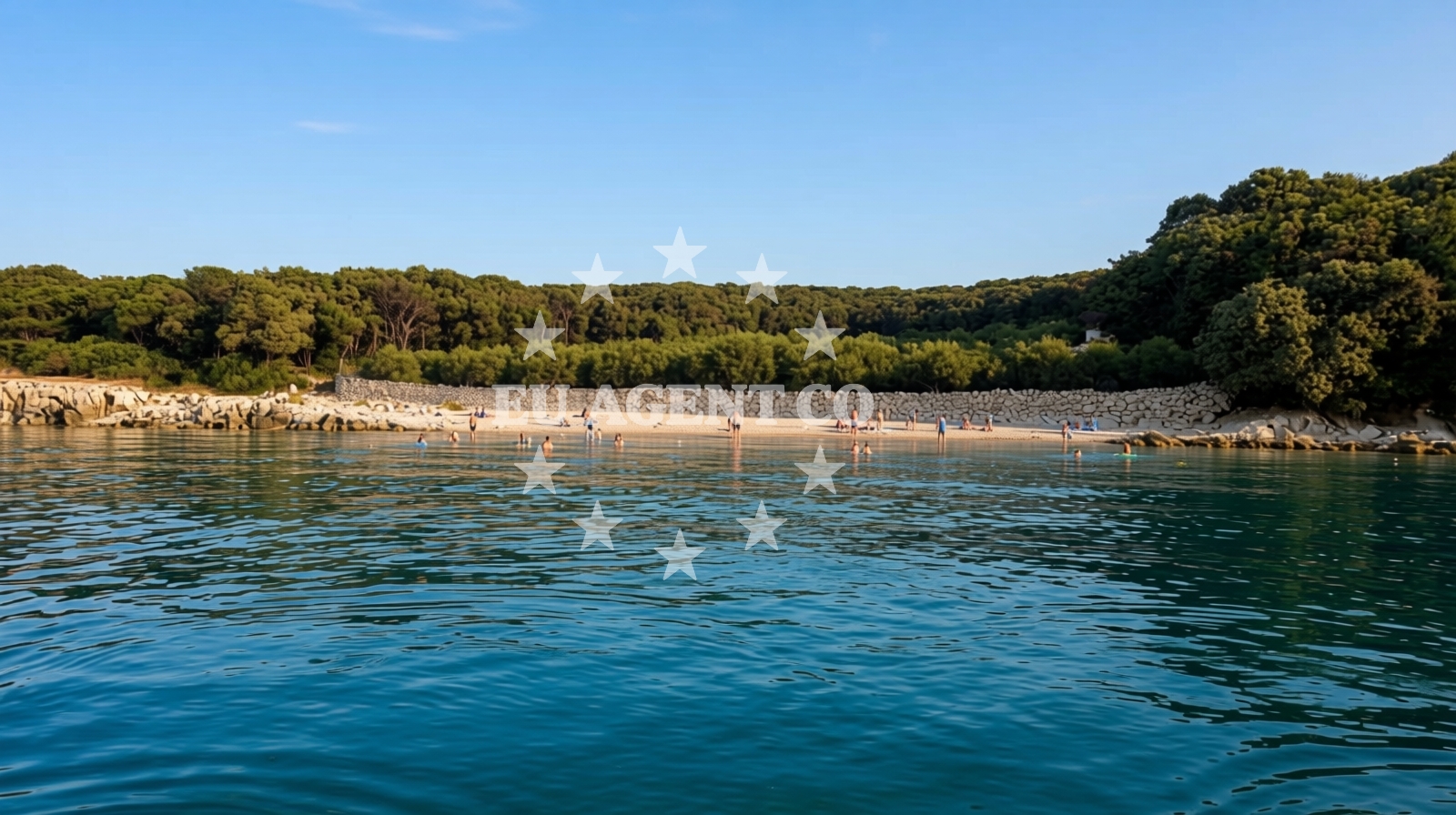 Beach facilities and surroundings at Dudici beach in Gager 239A, Jakišnica