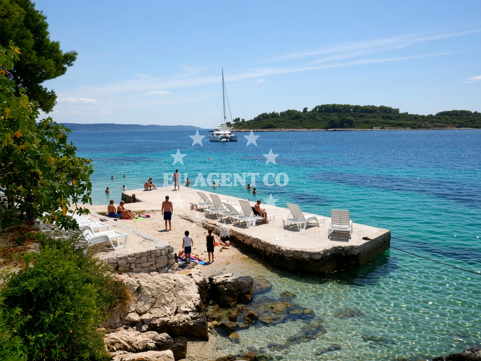 Additional view of Duga beach in Uvala Duga, Okrug Gornji
