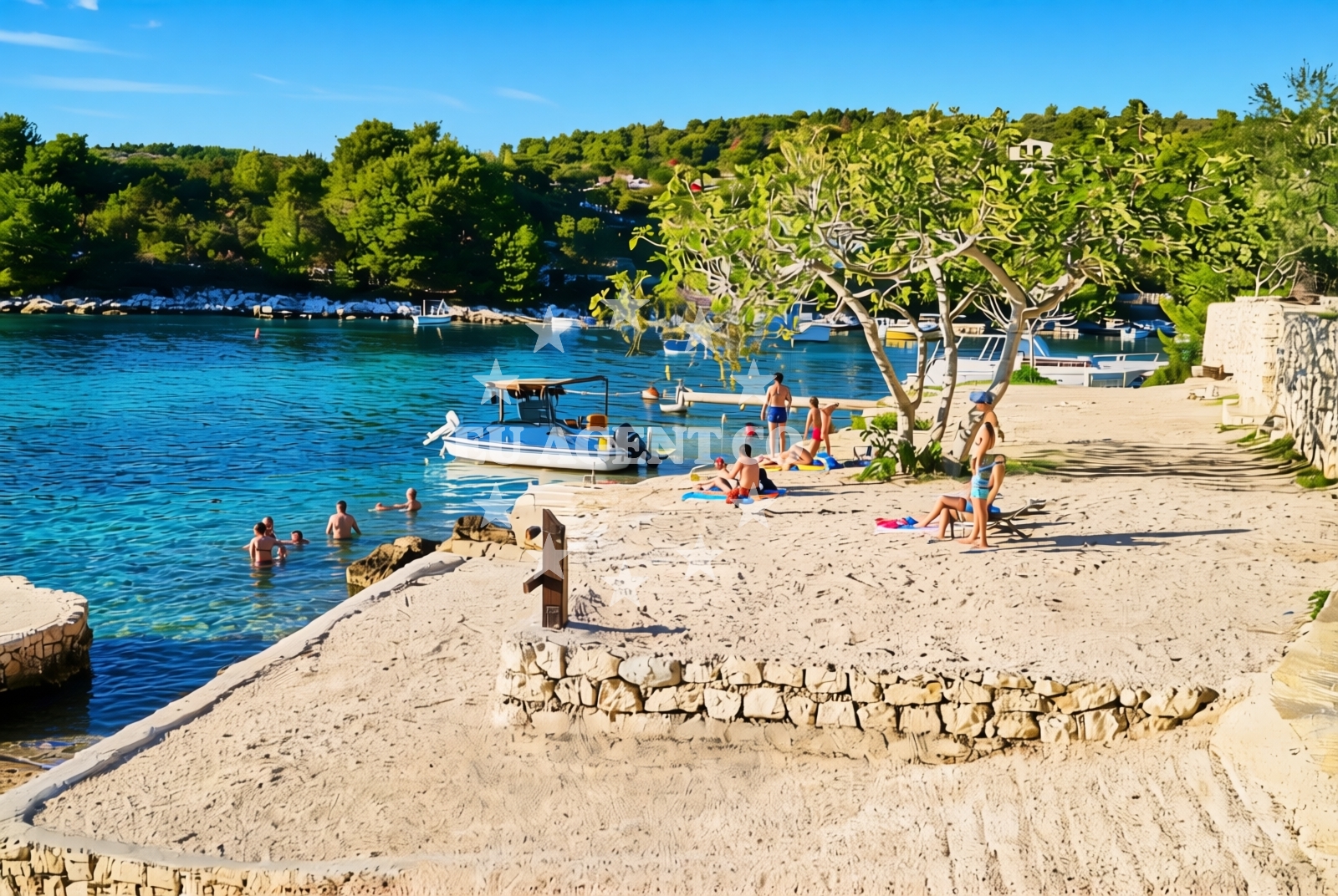 Additional view of Duga beach in Uvala Duga, Okrug Gornji