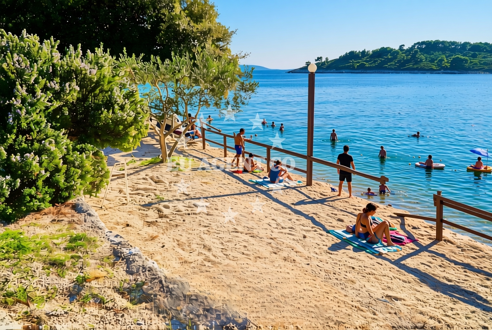 Additional view of Duga beach in Uvala Duga, Okrug Gornji