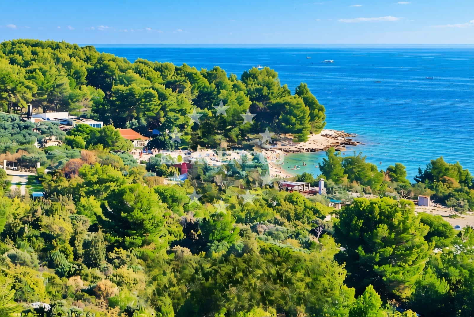 Additional view of Duga beach in Uvala Duga, Okrug Gornji