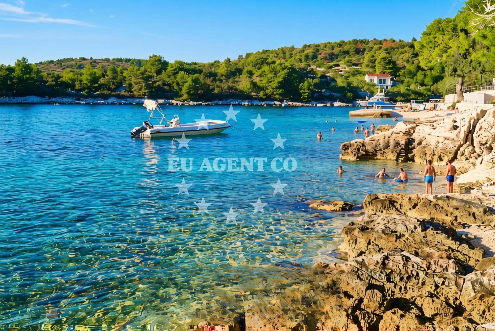 Additional view of Duga beach in Uvala Duga, Okrug Gornji