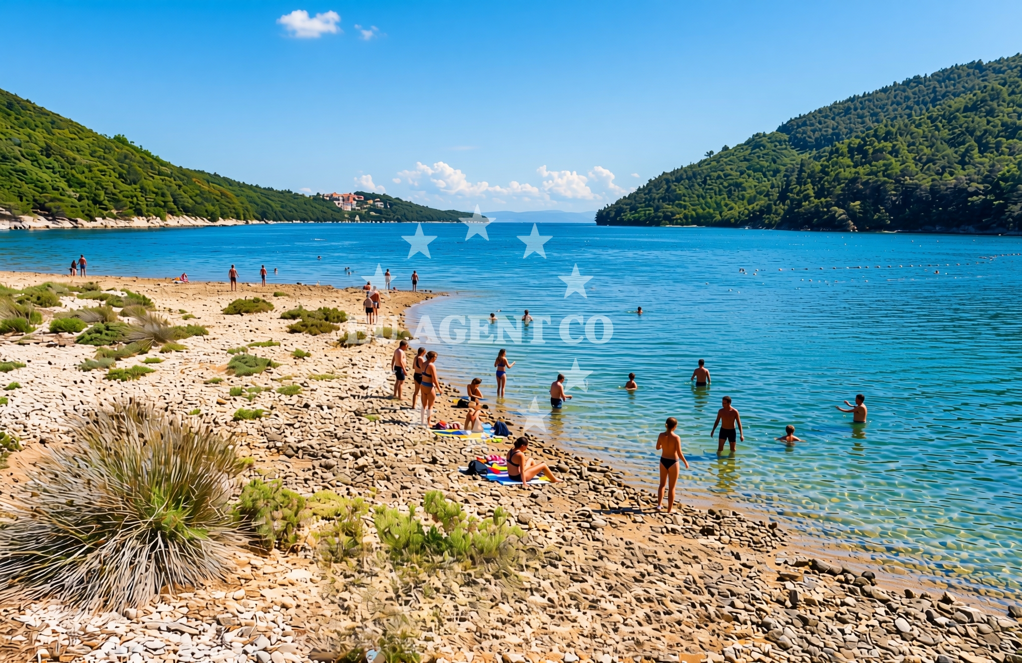 Sea and coastal view of Duga Luka: beaches and coves (3) in Duga Luka