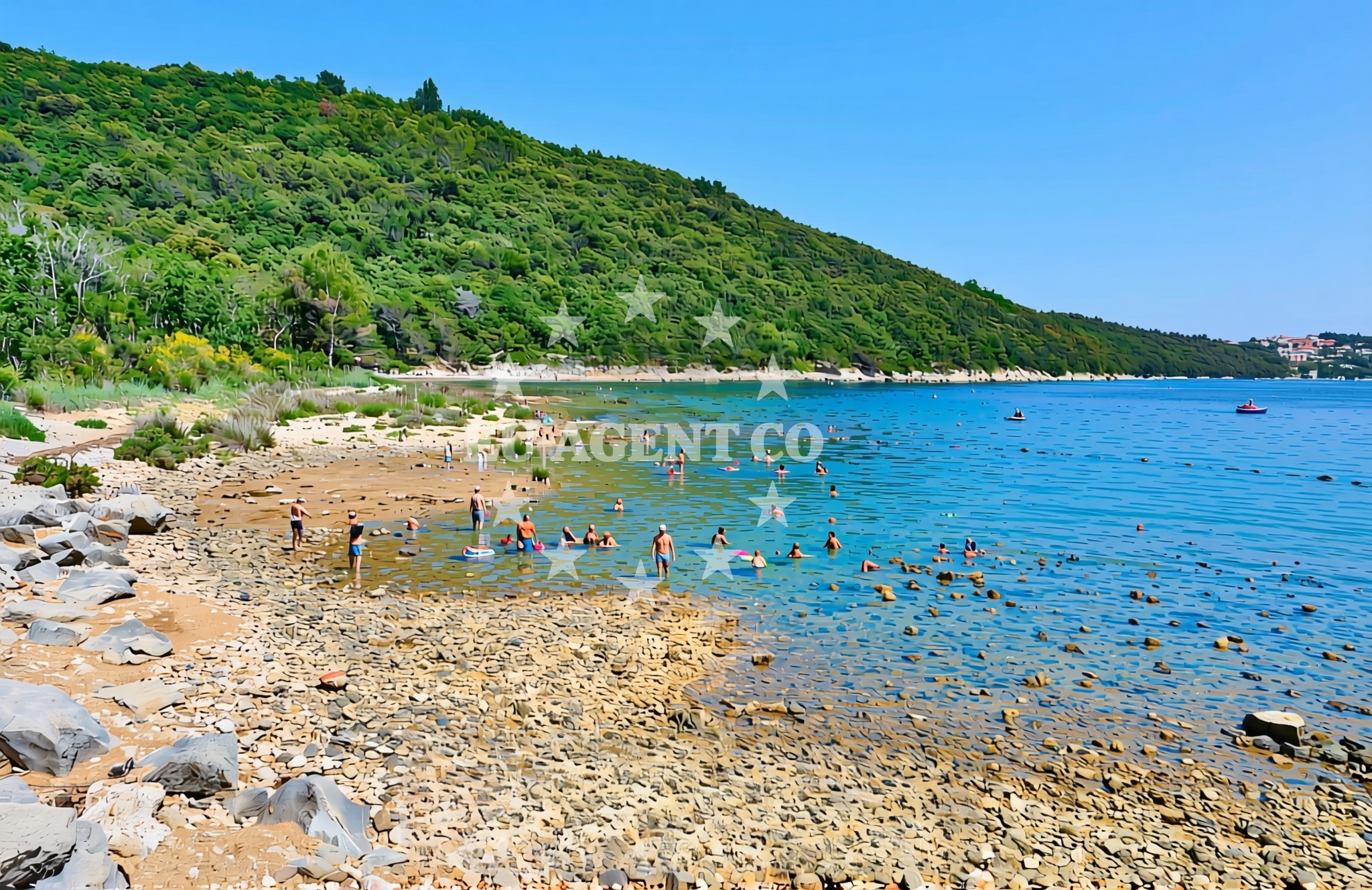 Beach facilities and surroundings at Duga Luka: beaches and coves (3) in Duga Luka