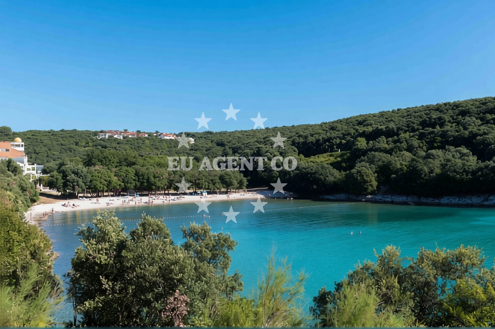 Shoreline and swimming area at Duga Uvala