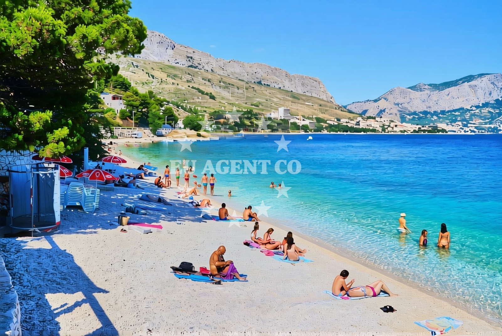 Sea and coastal view of Dugi Rat: beaches and coves (5) in Dugi Rat