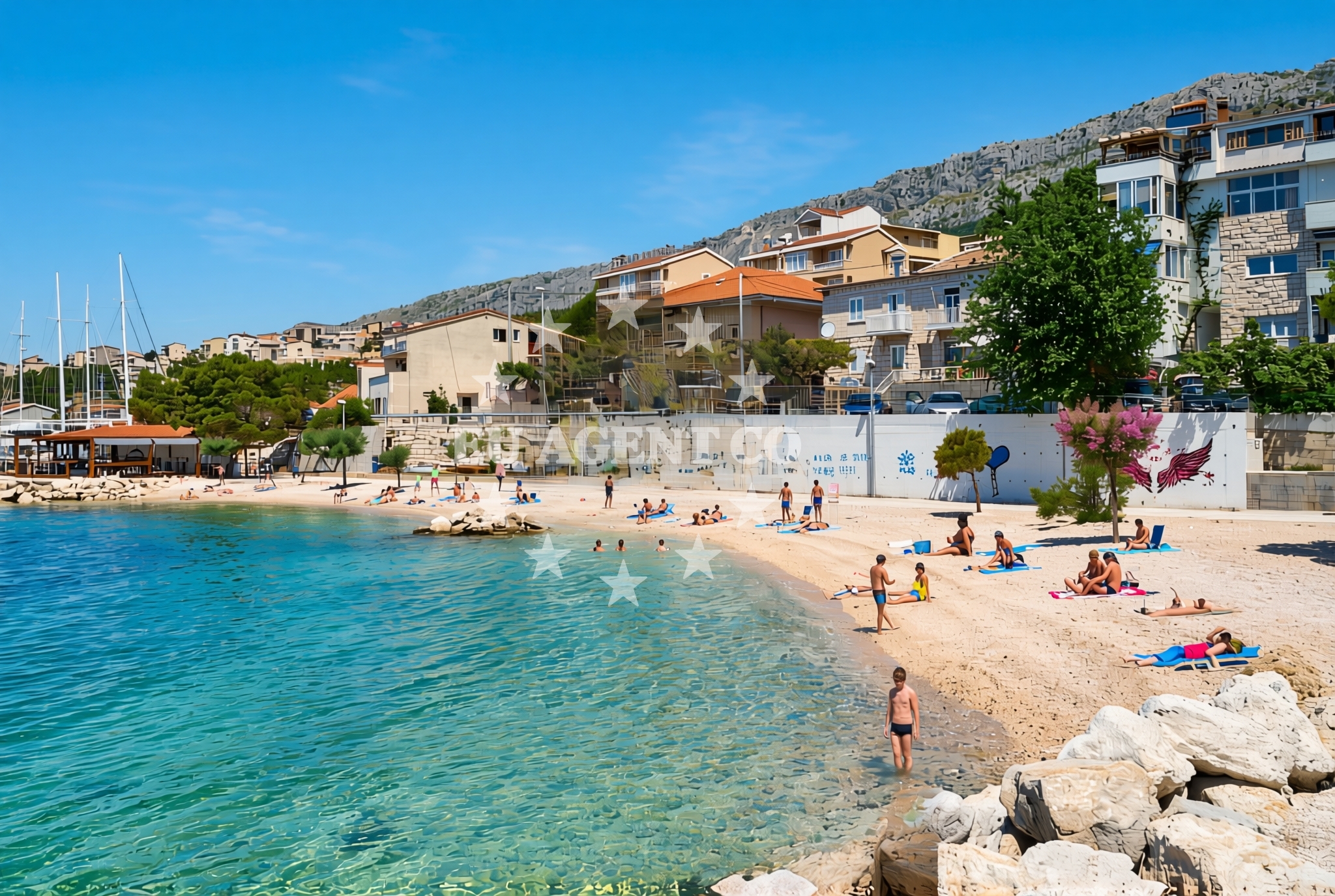 Additional view of Dugi Rat II beach in Ulica Žilića potok, Dugi Rat