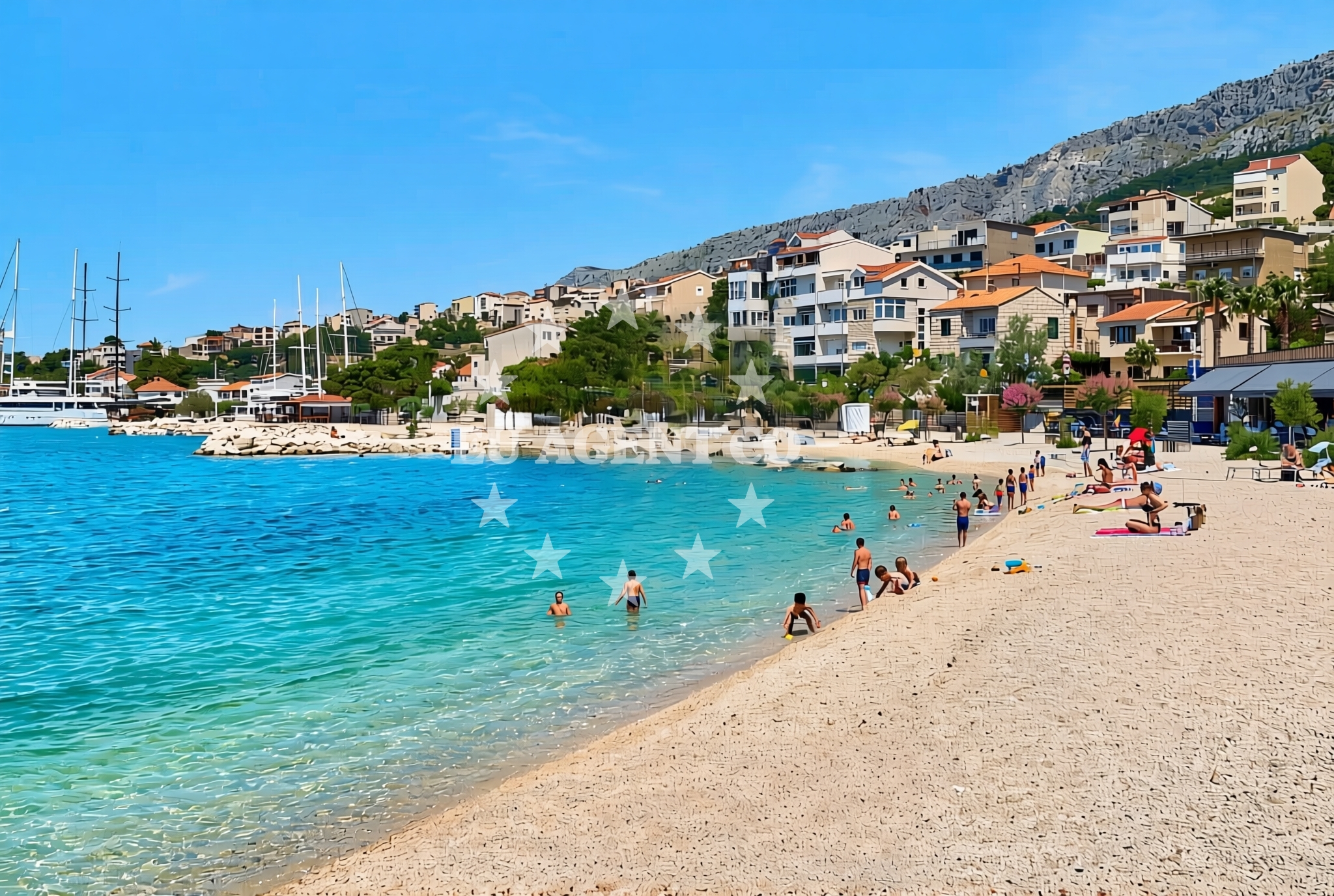 Additional view of Dugi Rat II beach in Ulica Žilića potok, Dugi Rat