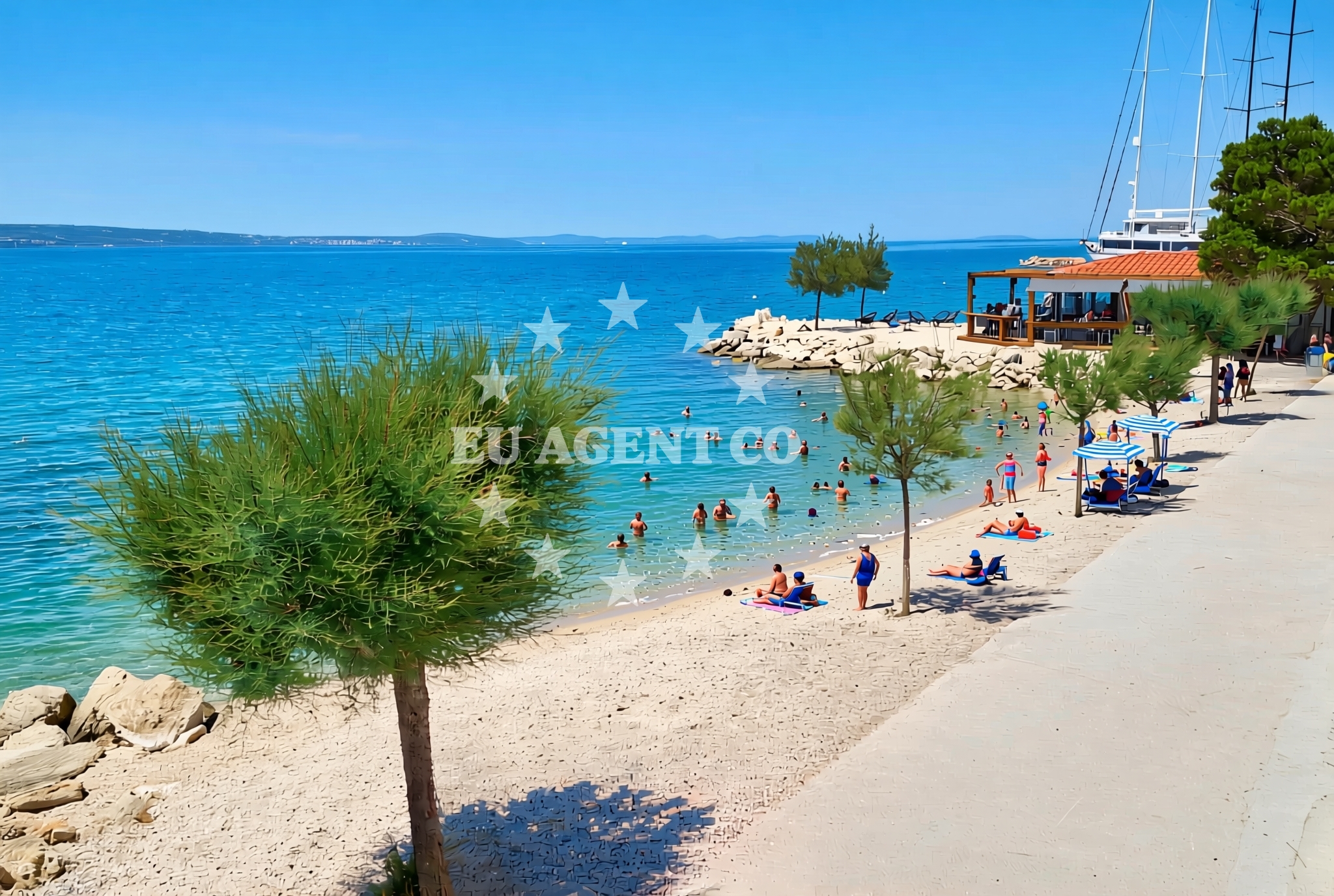 Additional view of Dugi Rat II beach in Ulica Žilića potok, Dugi Rat