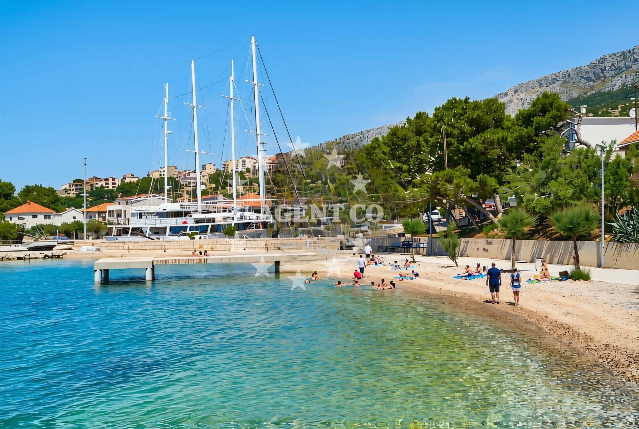 Additional view of Dugi Rat II beach in Ulica Žilića potok, Dugi Rat