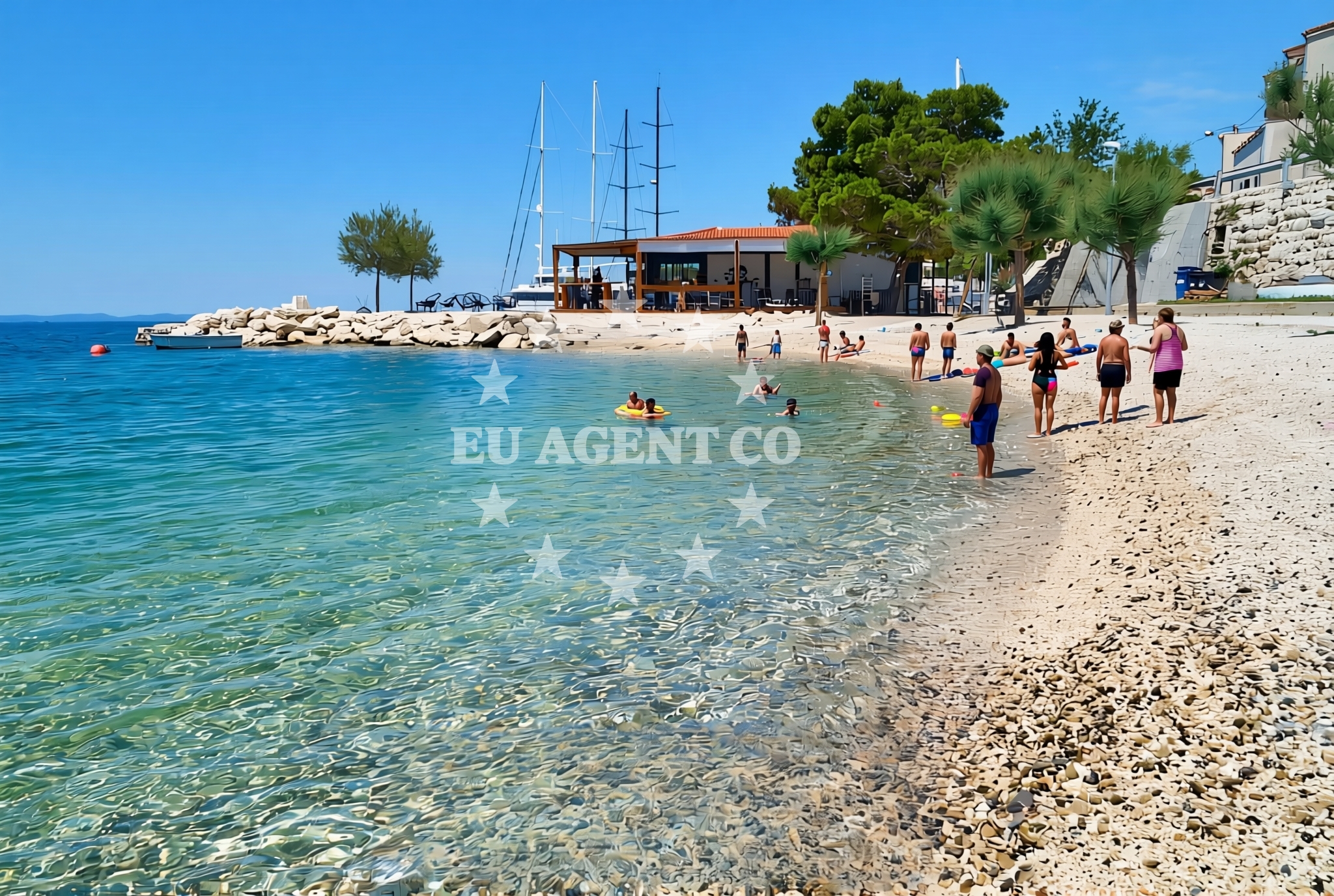 Additional view of Dugi Rat II beach in Ulica Žilića potok, Dugi Rat