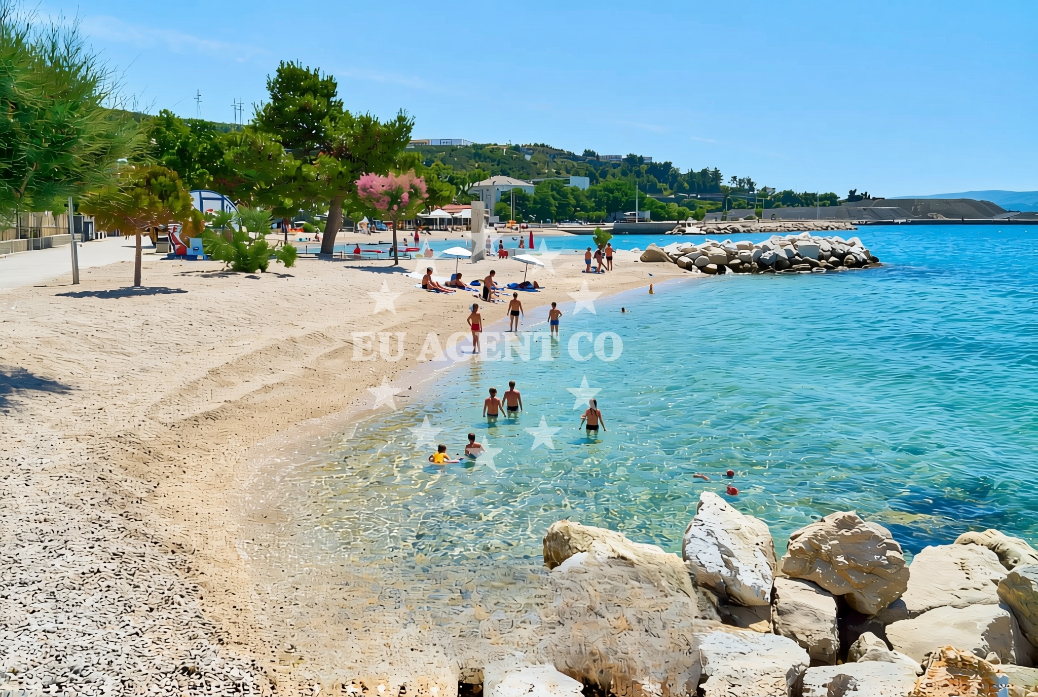 Additional view of Dugi Rat II beach in Ulica Žilića potok, Dugi Rat