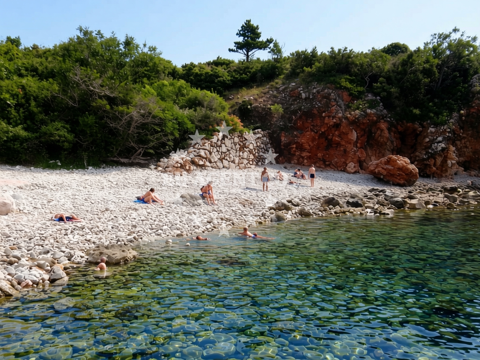 Sea and coastal view of Dugno beach in 19. dalmatinske divizije 27, Povile kuća, Novi Vinodolski