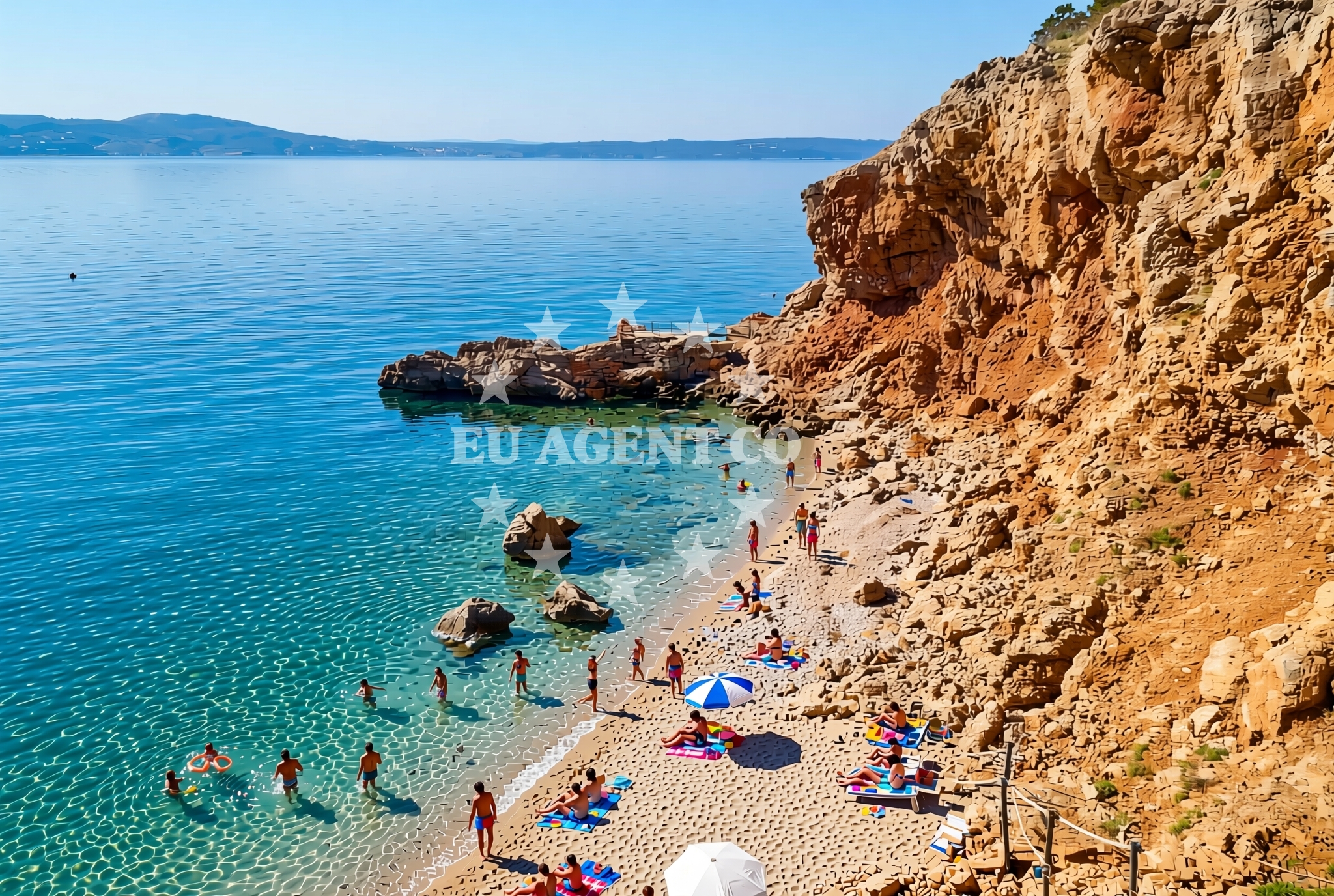Overview of Dugno sredina, Povile Beach in Dugno sredina