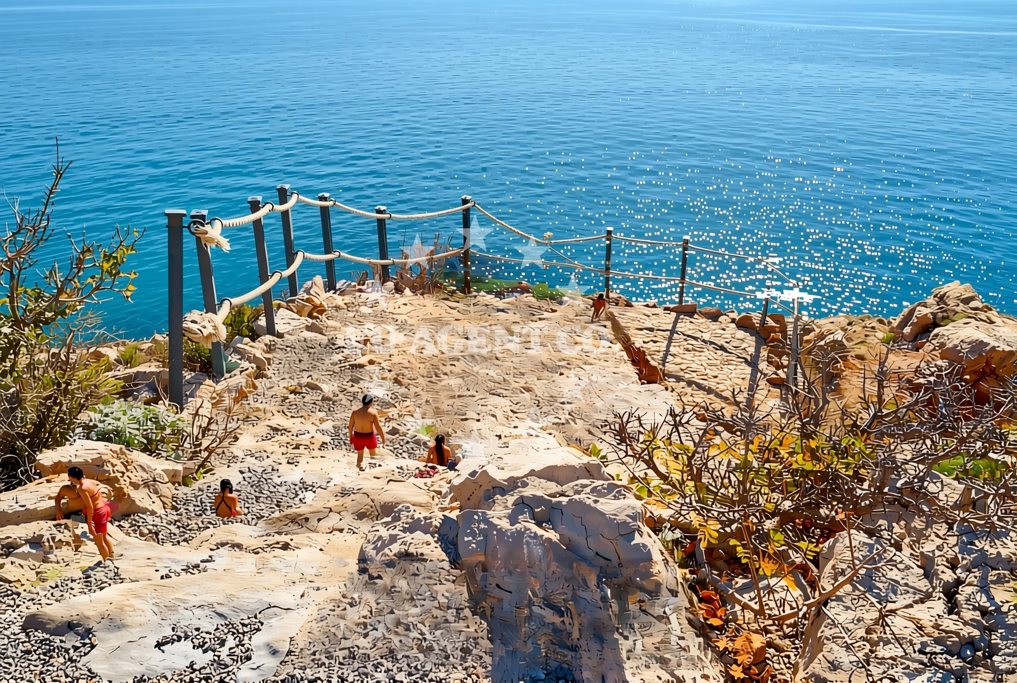 Shoreline and swimming area at Dugno sredina, Povile Beach in Dugno sredina