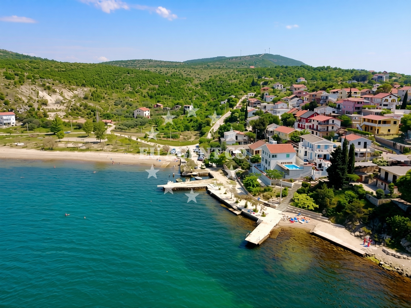 Sea and coastal view of Dumicina beach in M. DRAGA HRV. BRANITELJA 13, Kaštelina