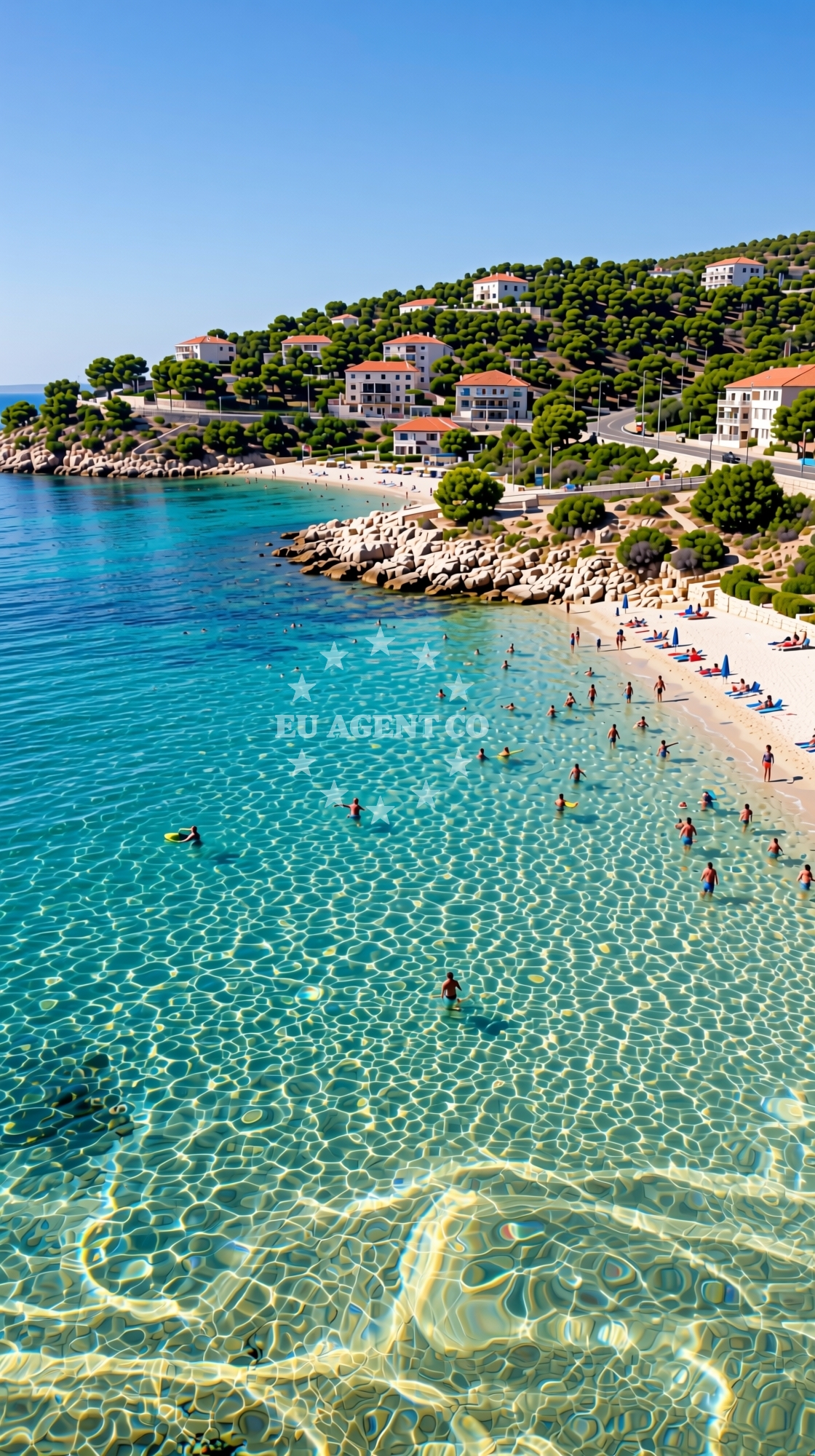 Overview of Dunboka Draga in Ulica Marina Držića, Pag
