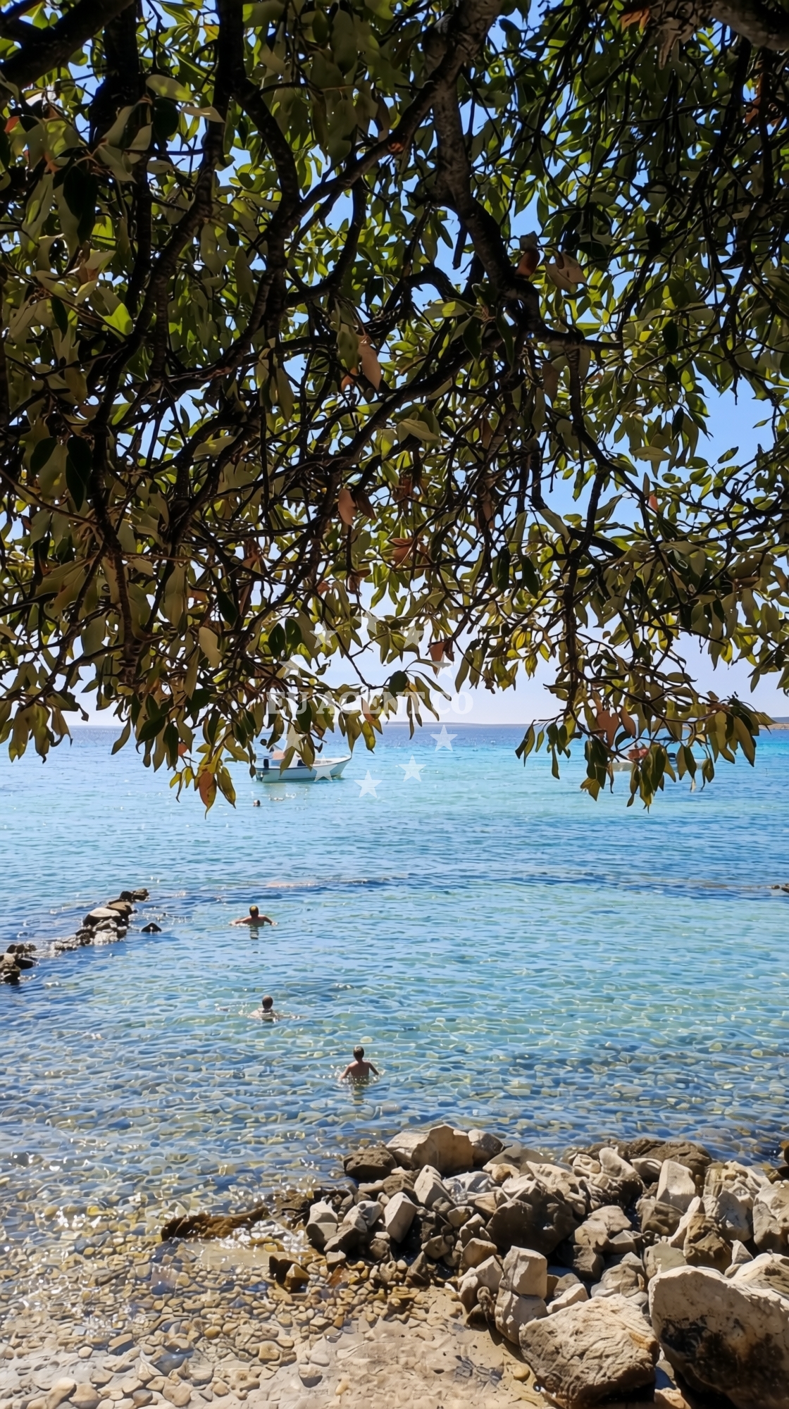 Sea and coastal view of Dunboka Draga in Ulica Marina Držića, Pag