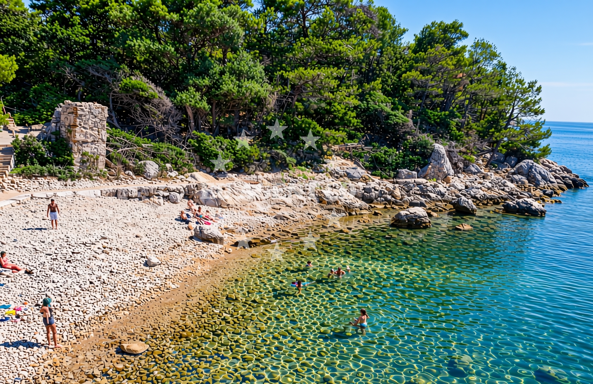 Additional view of Dundo beach in Kampor 99, Rab