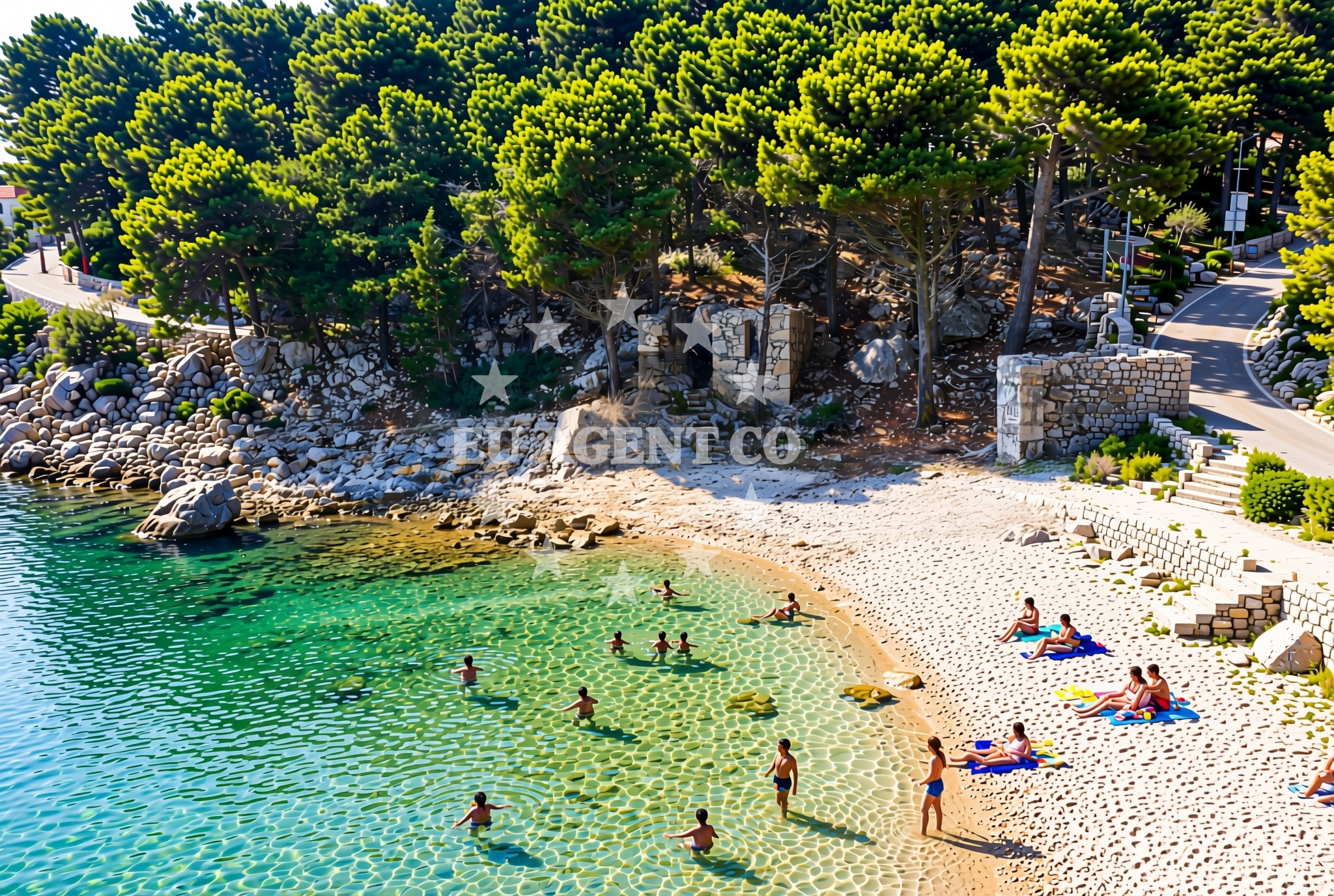 Additional view of Dundo beach in Kampor 99, Rab