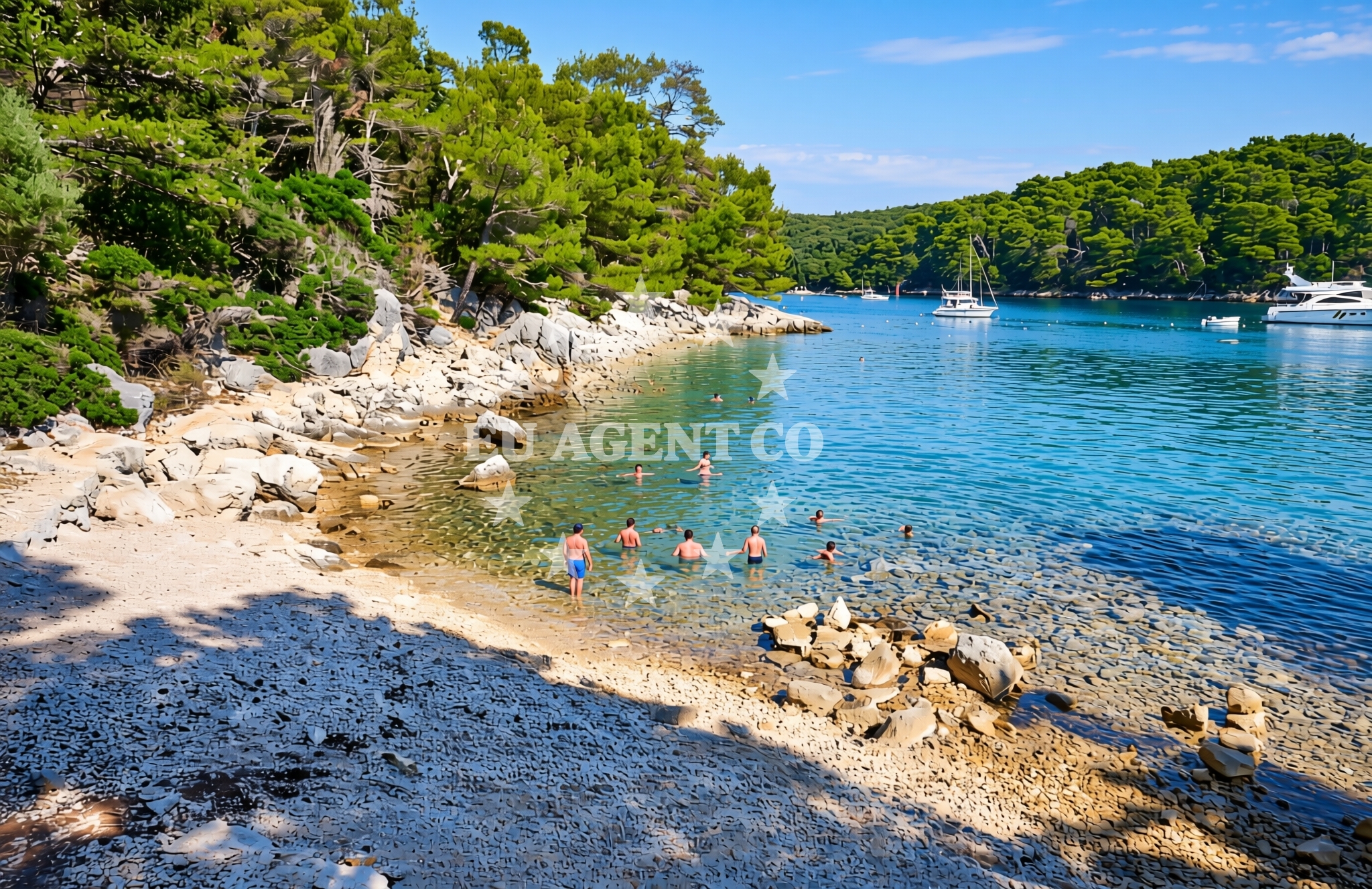 Additional view of Dundo beach in Kampor 99, Rab