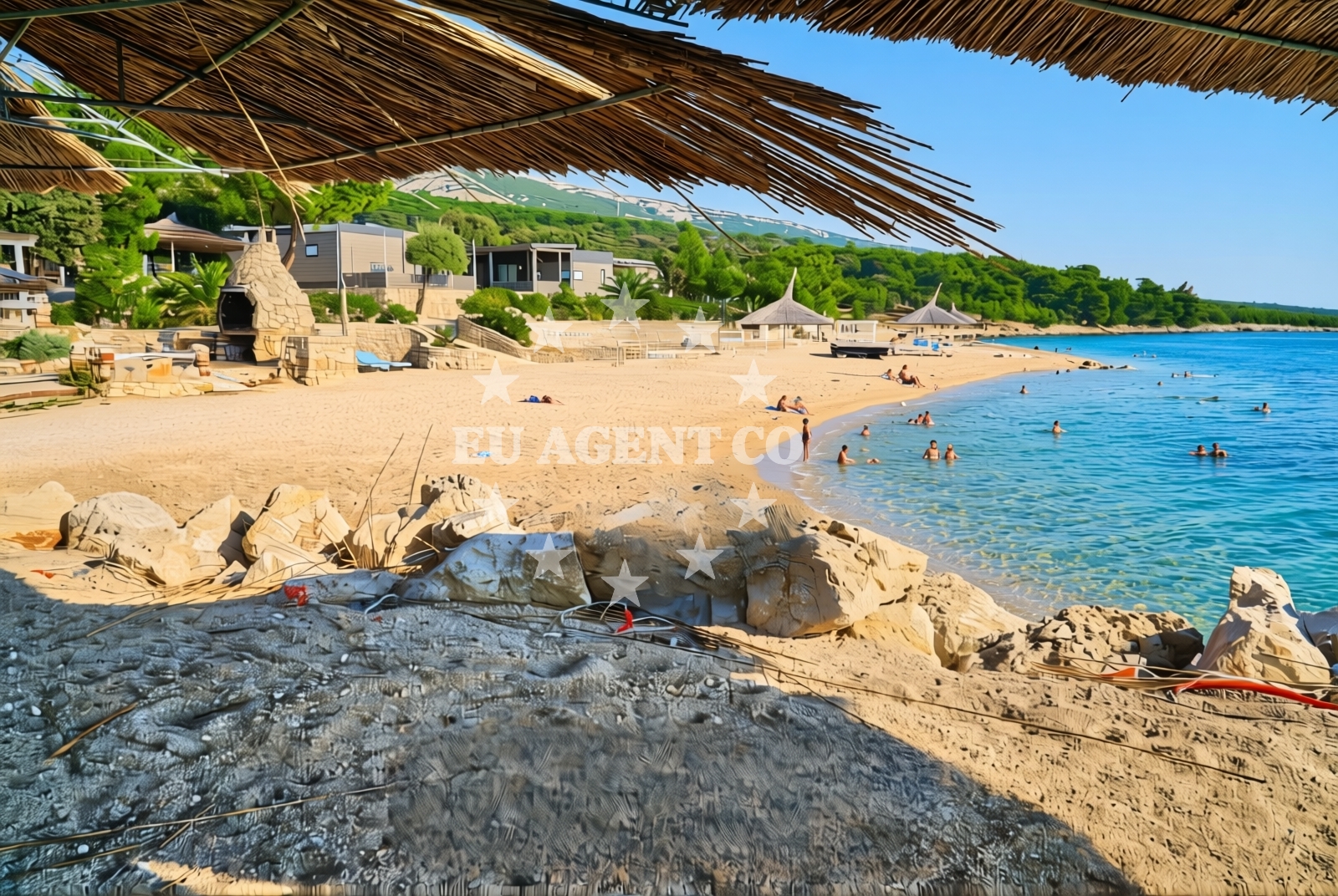 Overview of Dva mornara, Šimuni (Pag) Beach in Dva mornara