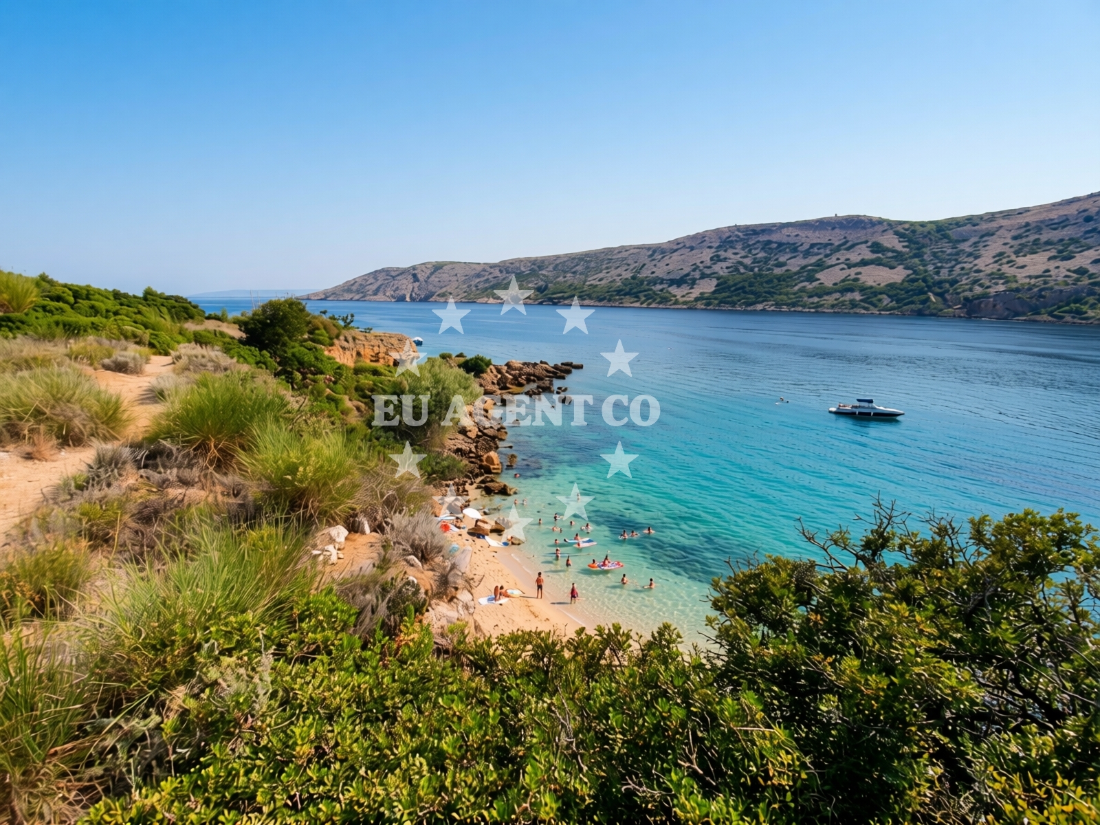 Additional view of Edvina beach in 574 Barbat, Rab