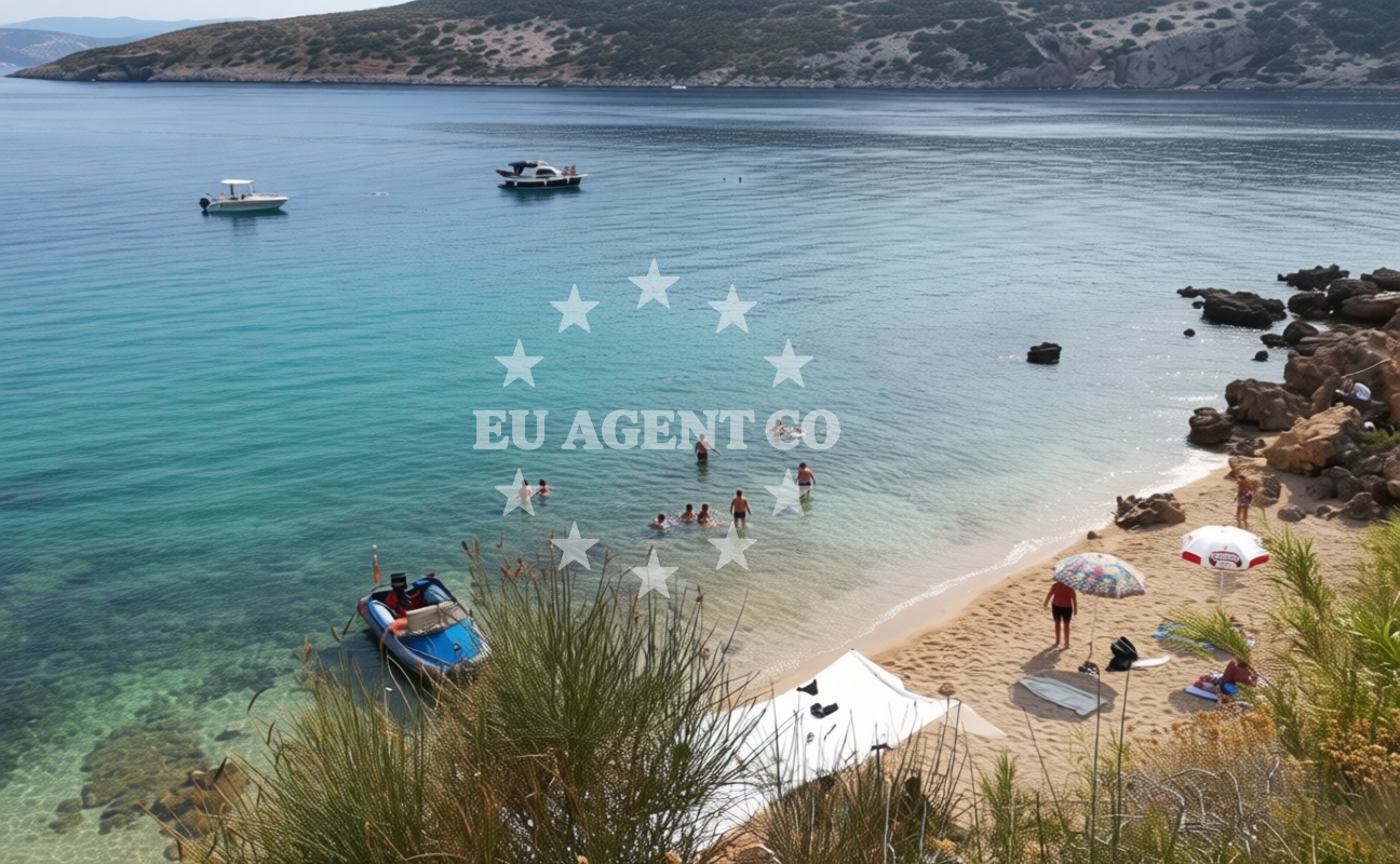 Additional view of Edvina beach in 574 Barbat, Rab