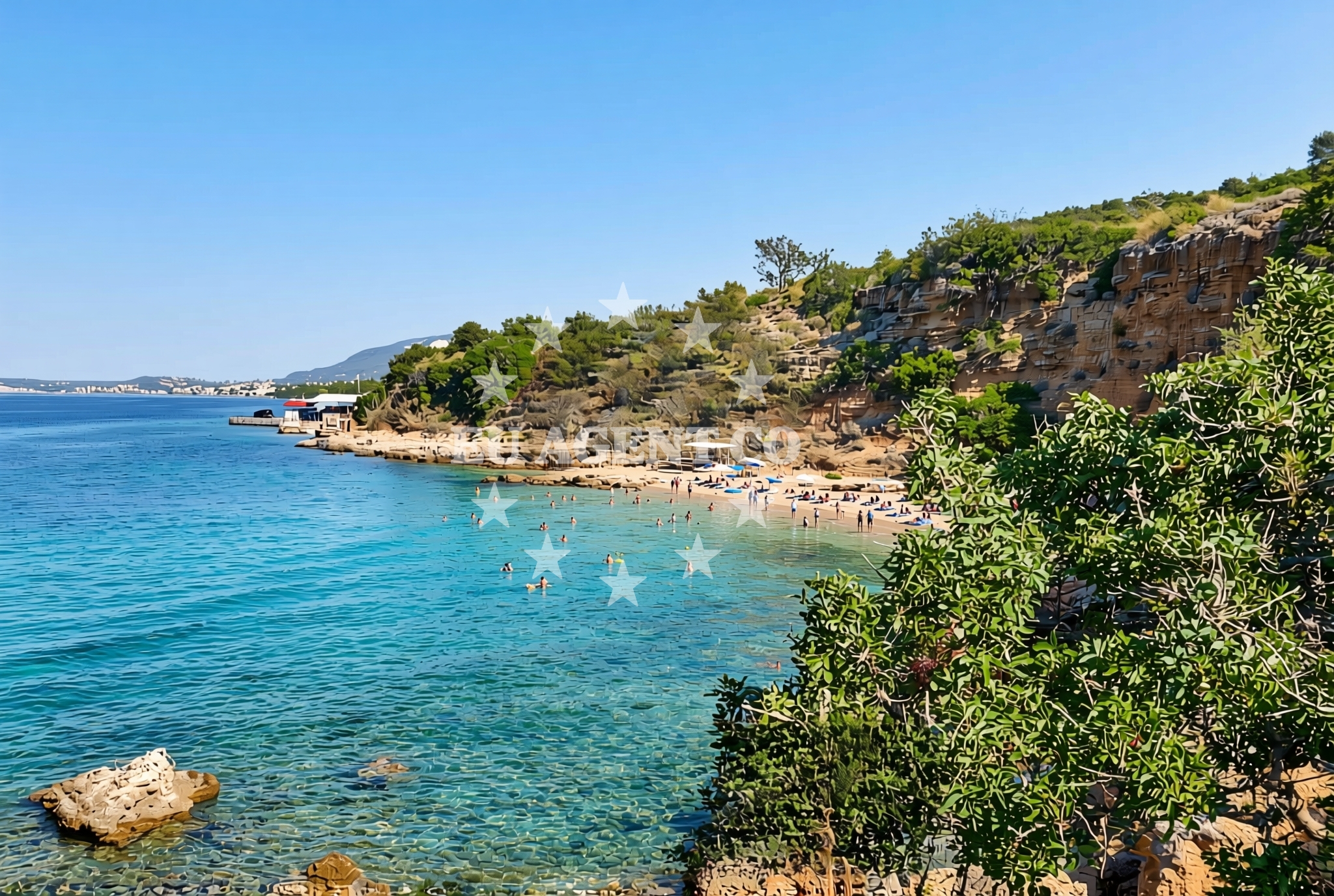 Additional view of Edvina beach in 574 Barbat, Rab