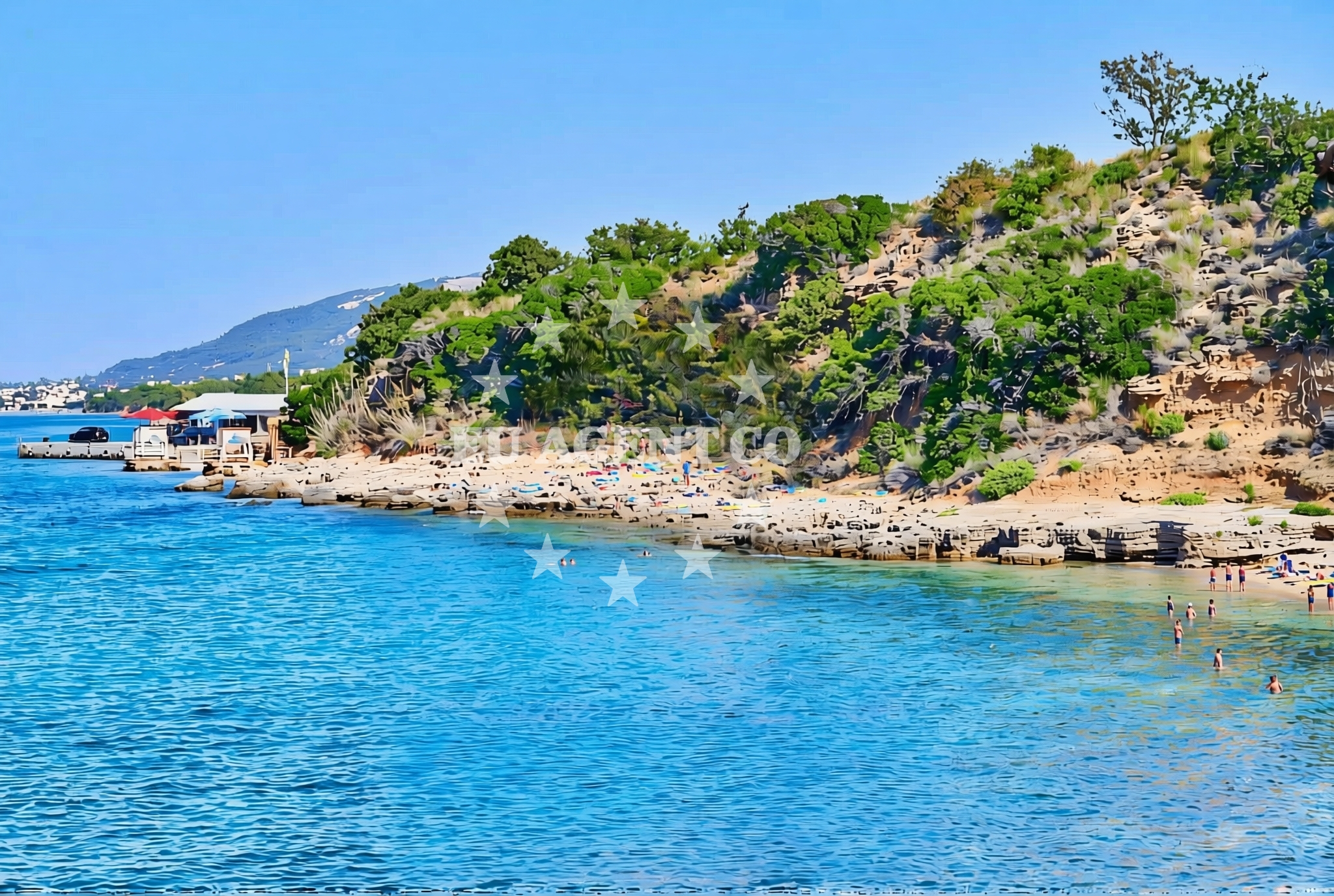 Additional view of Edvina beach in 574 Barbat, Rab